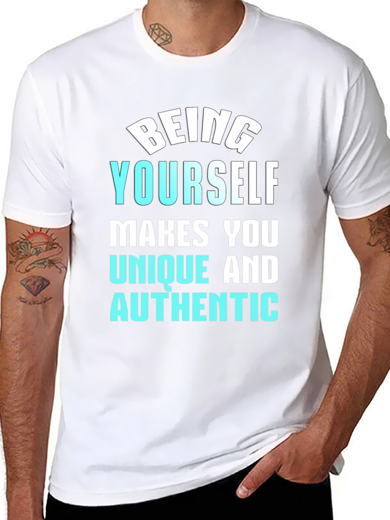 Be Yourself Black Graphic Tee