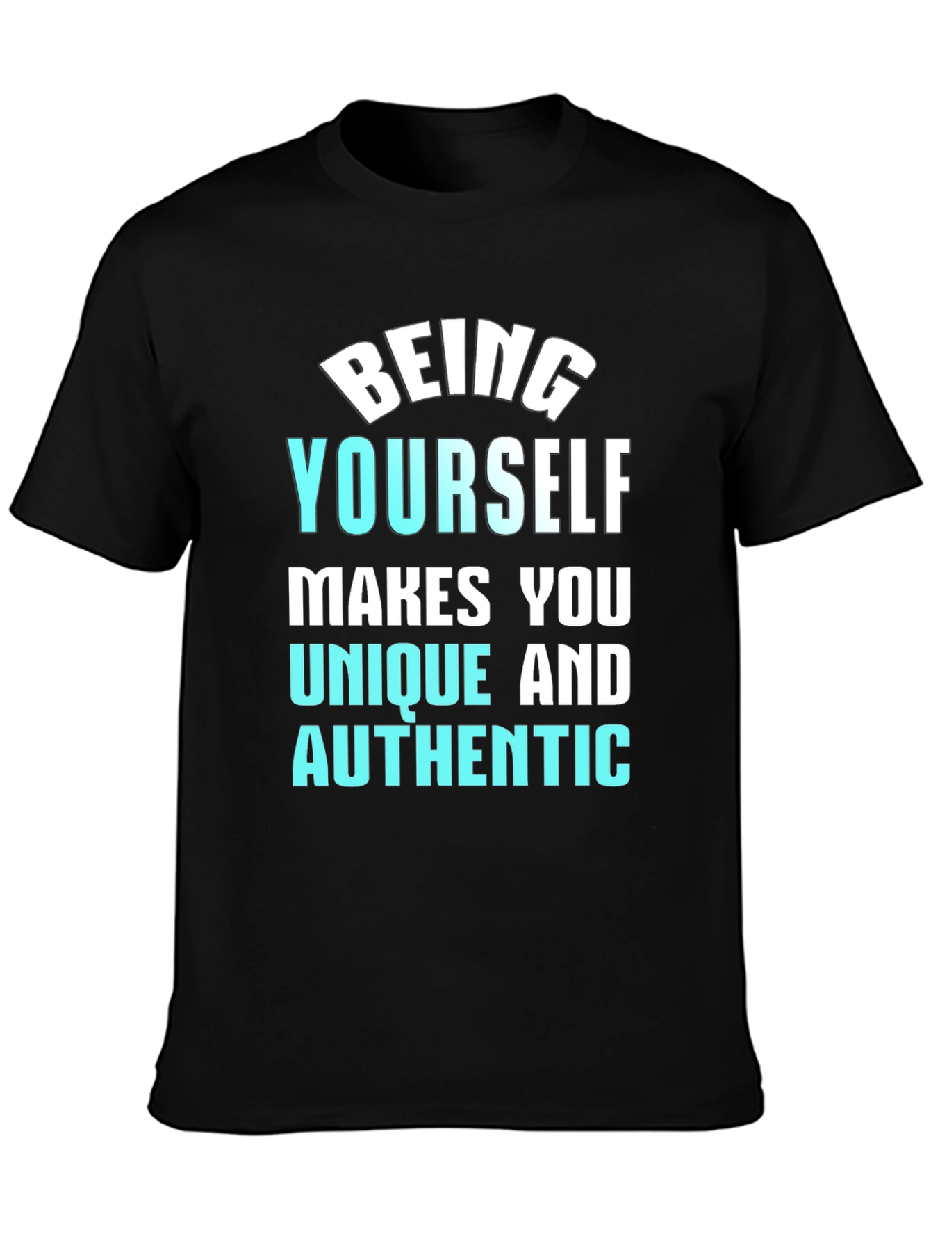 Be Yourself Black Graphic Tee
