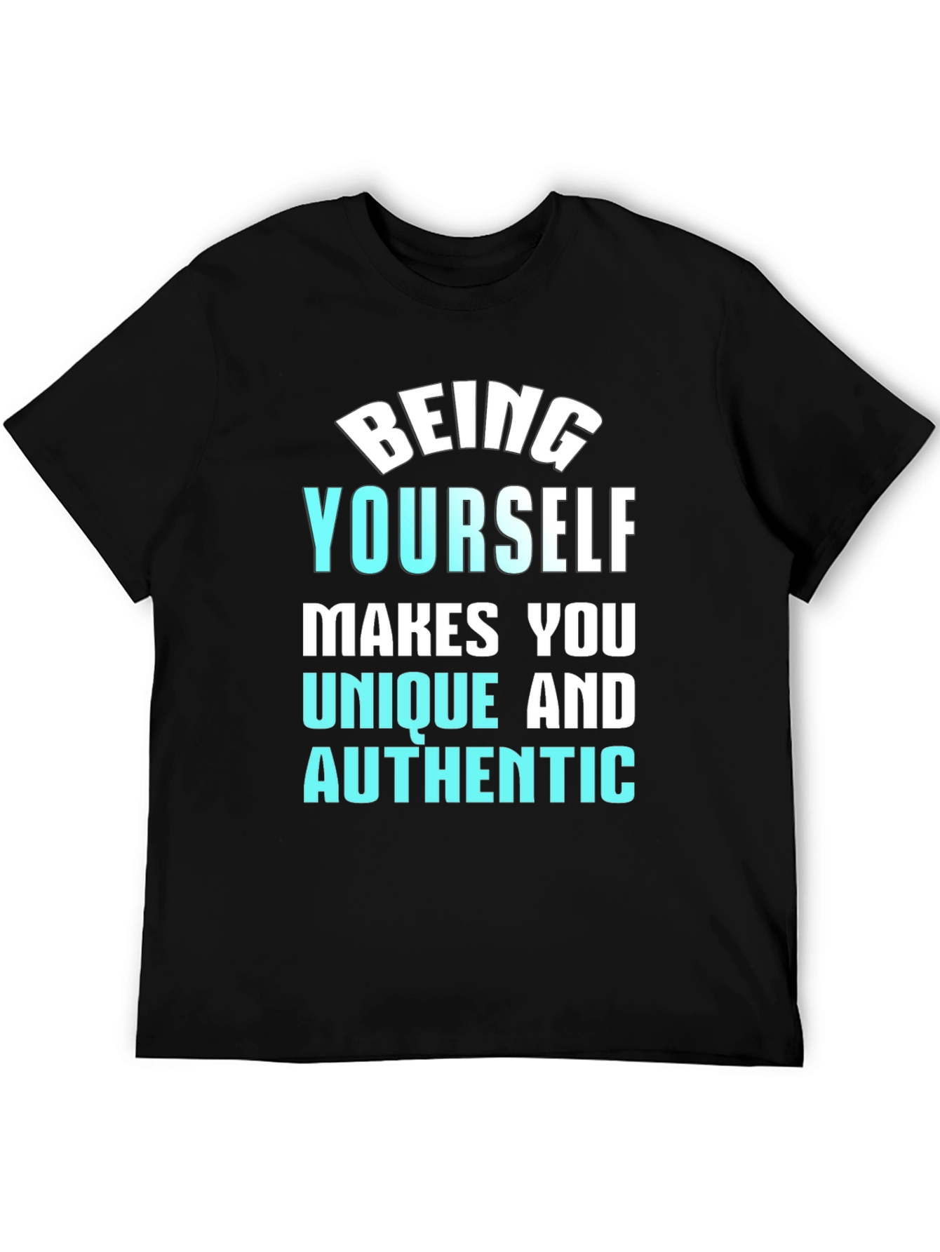 Be Yourself Black Graphic Tee