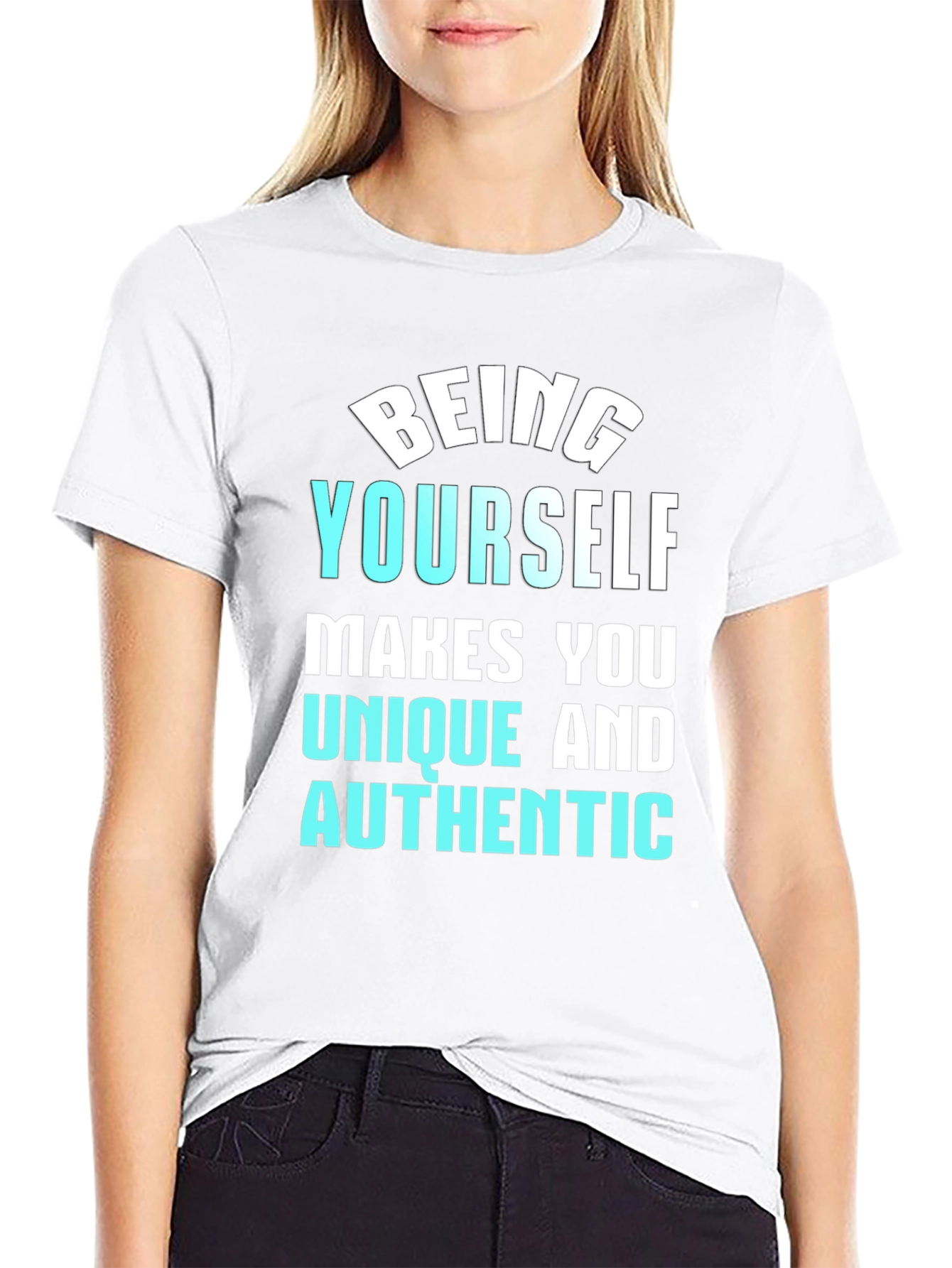 Be Yourself Black Graphic Tee