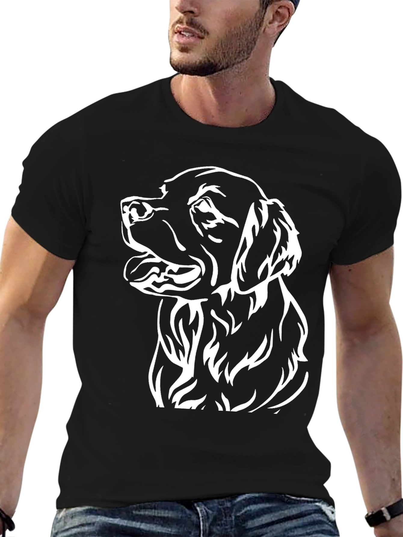 Dog Graphic Black T-Shirt