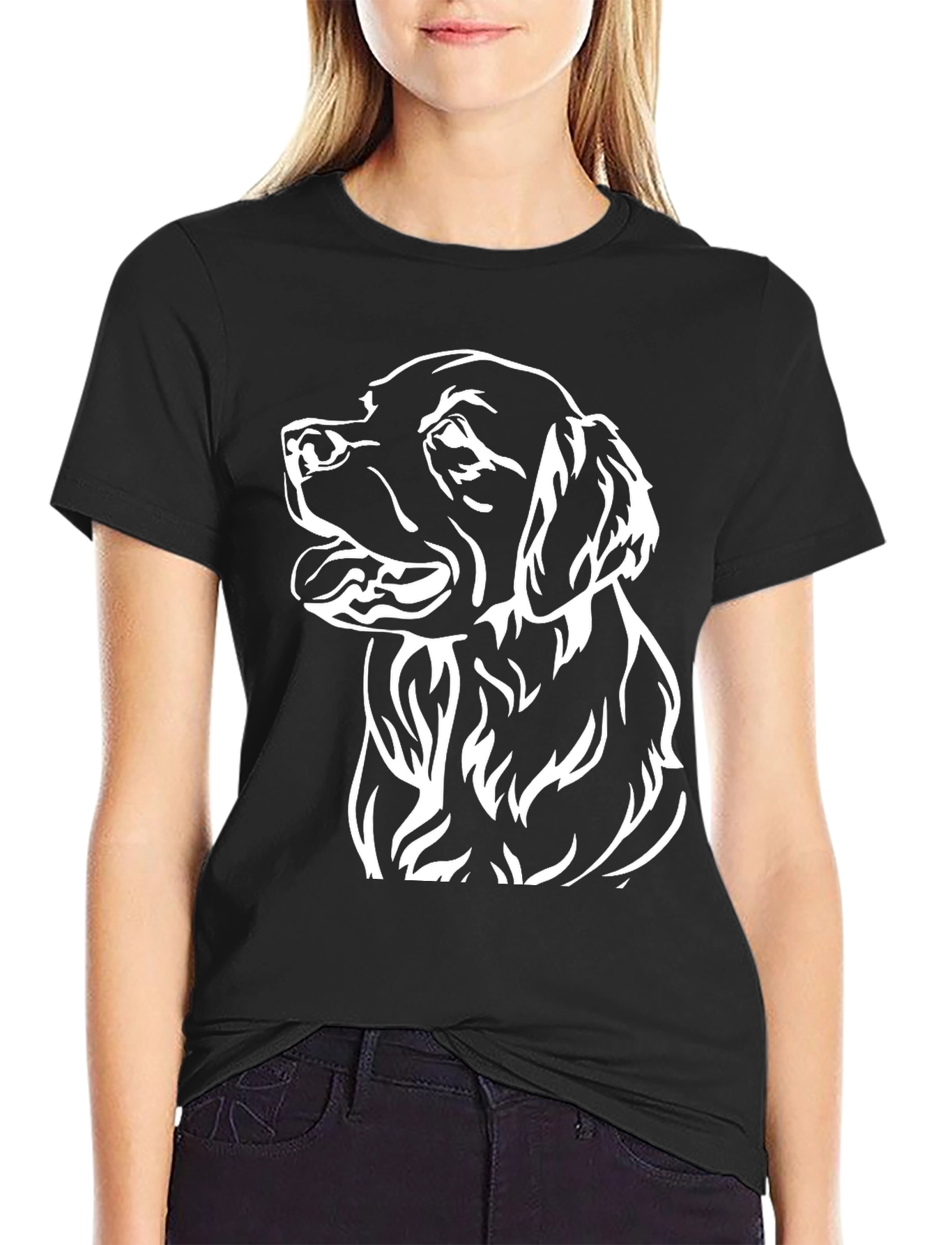 Dog Graphic Black T-Shirt