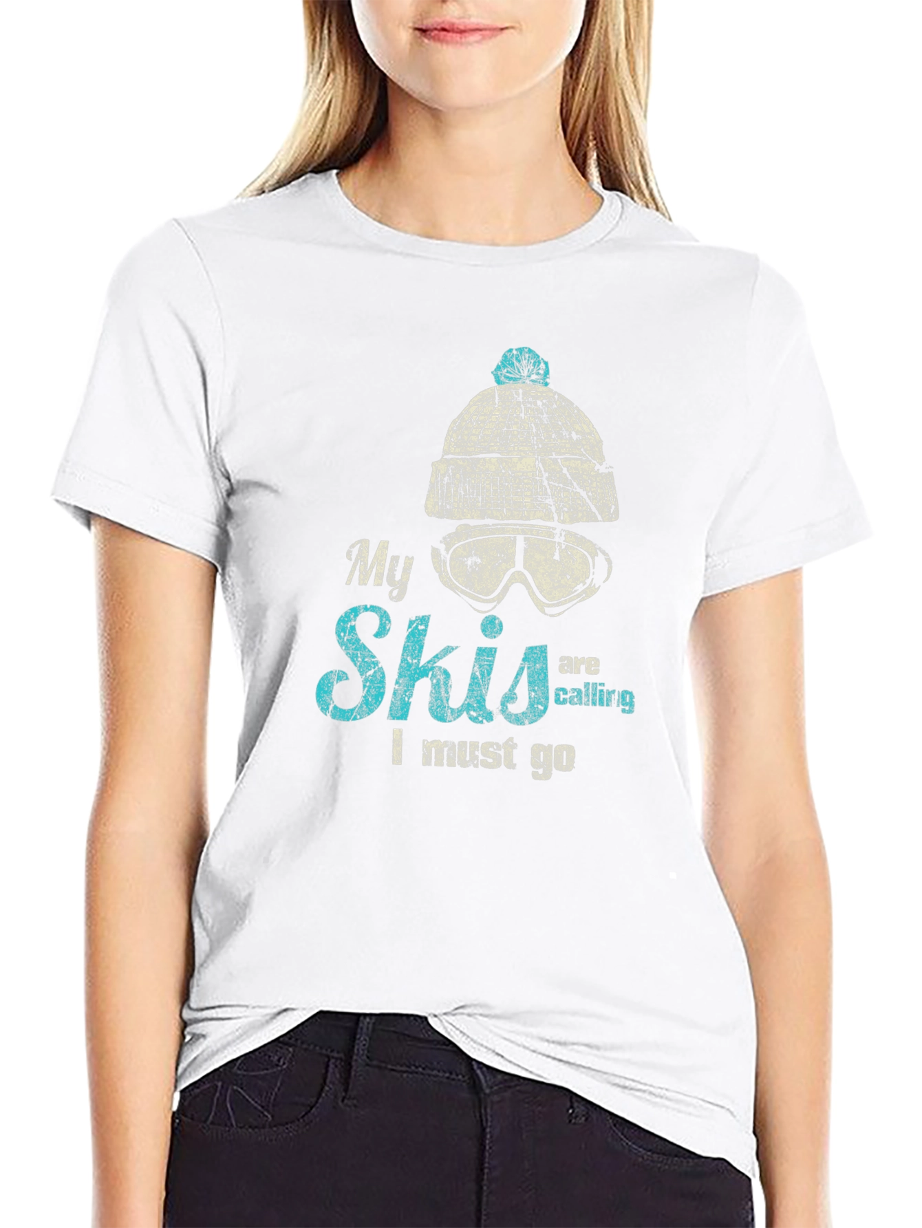 My Skis Are Calling T-Shirt - Funny Skiing Tee