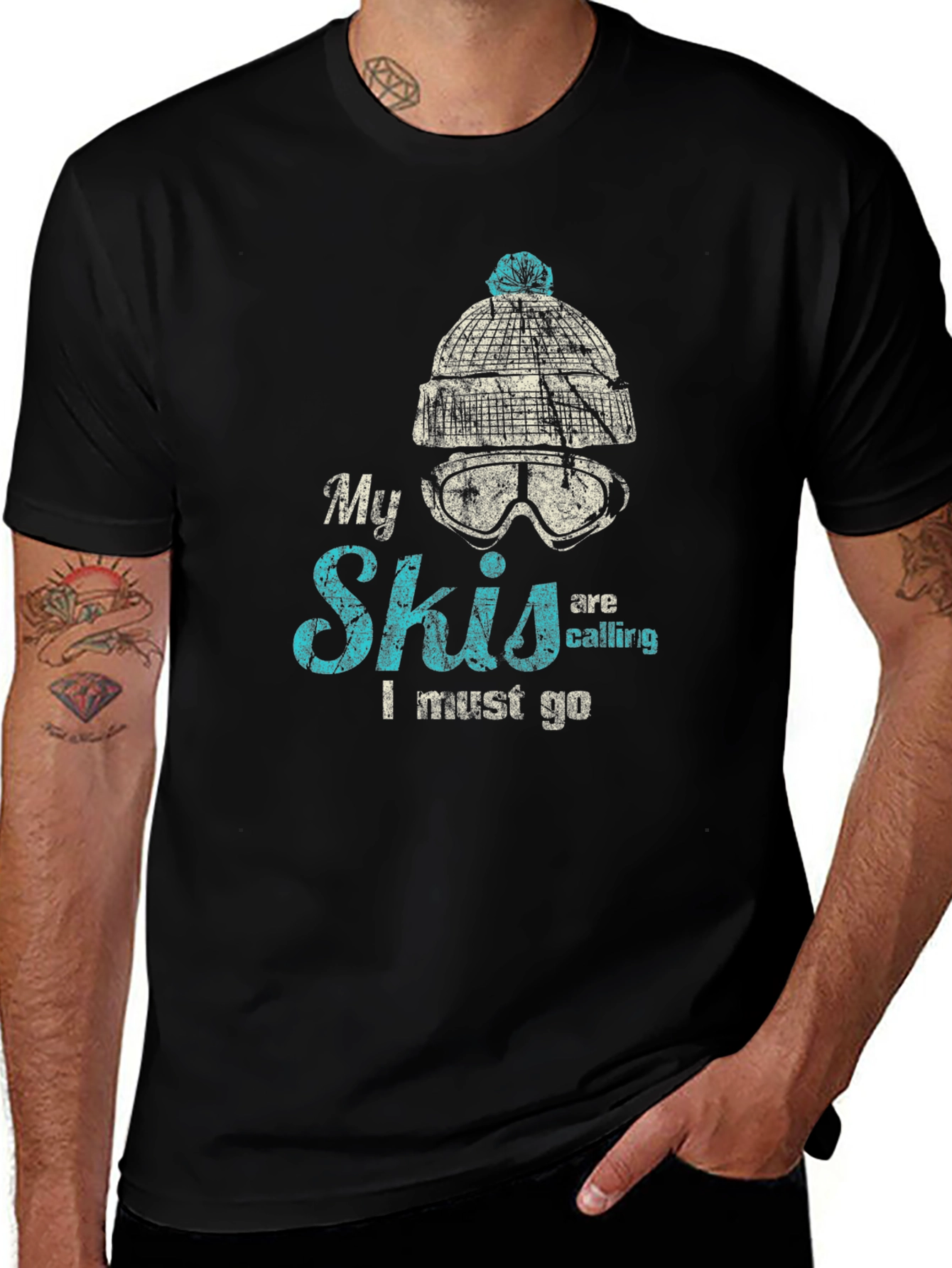 My Skis Are Calling T-Shirt - Funny Skiing Tee