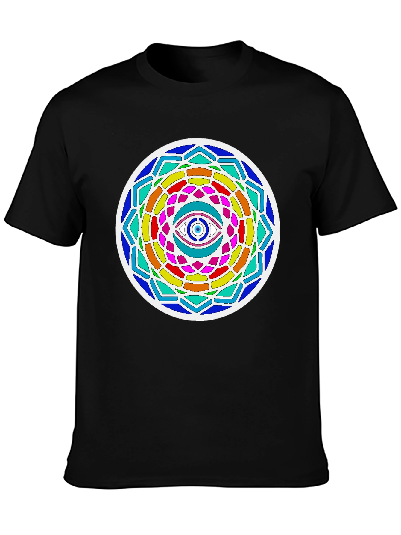 Eye Mandala Graphic Black T-Shirt