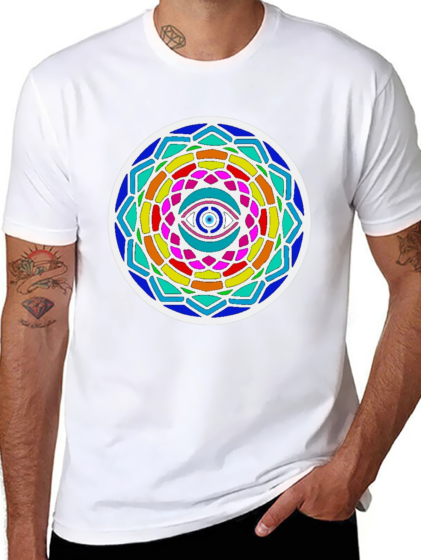 Eye Mandala Graphic Black T-Shirt