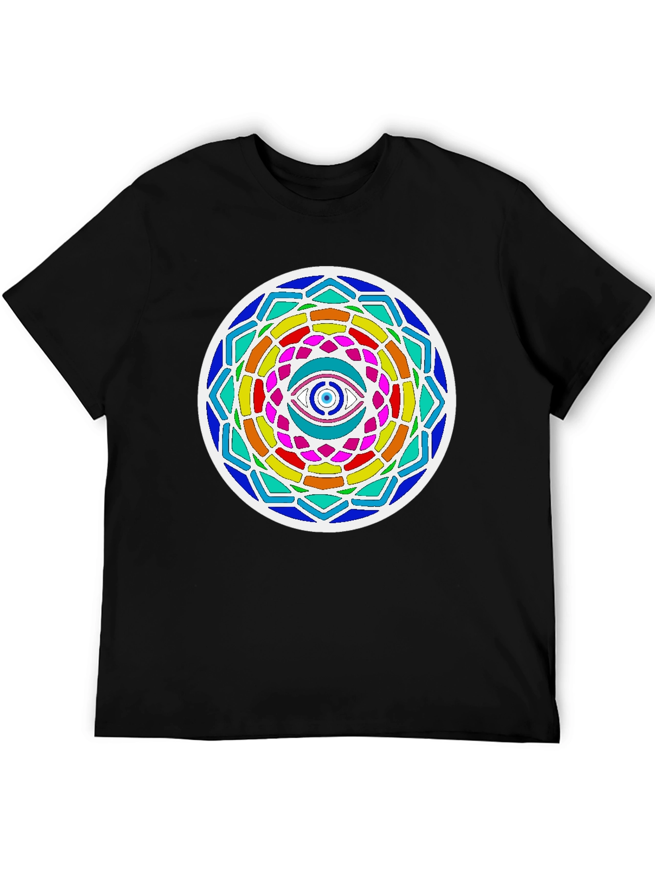 Eye Mandala Graphic Black T-Shirt