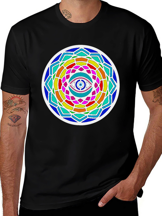 Eye Mandala Graphic Black T-Shirt