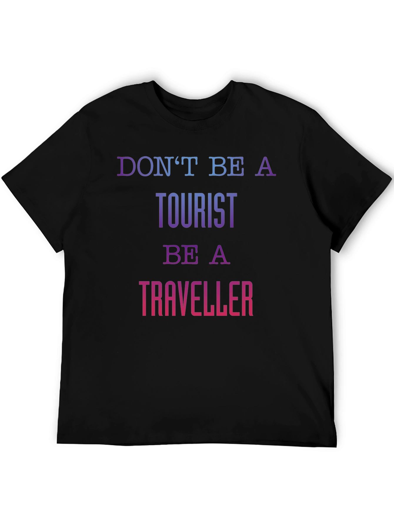 Dont Be A Tourist Be A Traveller T-Shirt