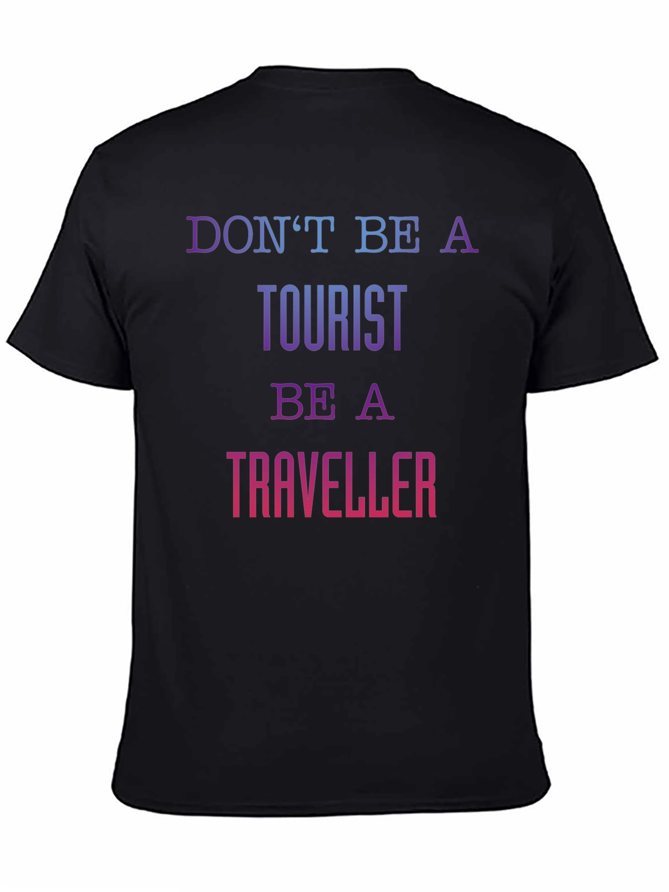 Dont Be A Tourist Be A Traveller T-Shirt