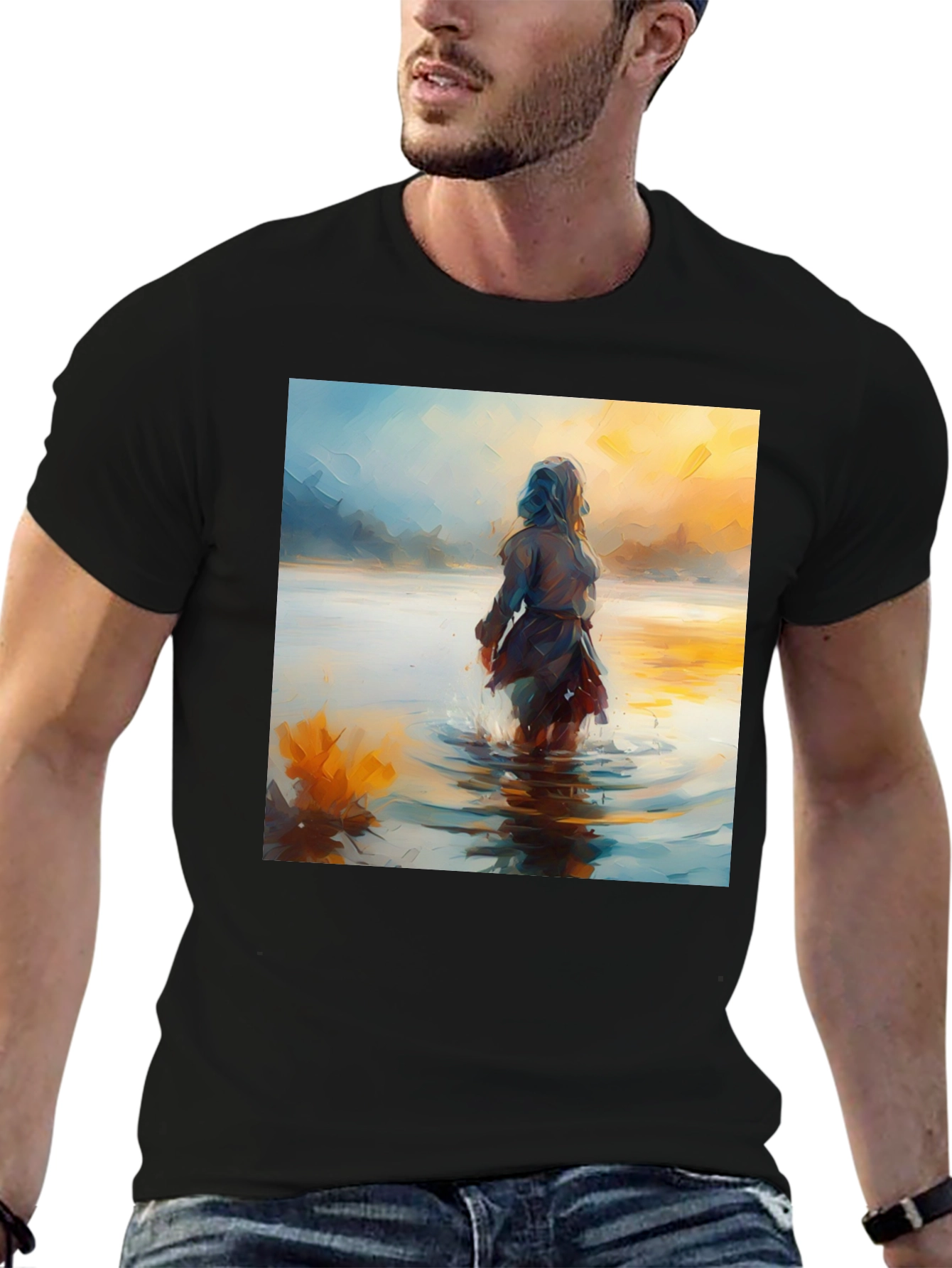 Artistic Woman in Water T-Shirt