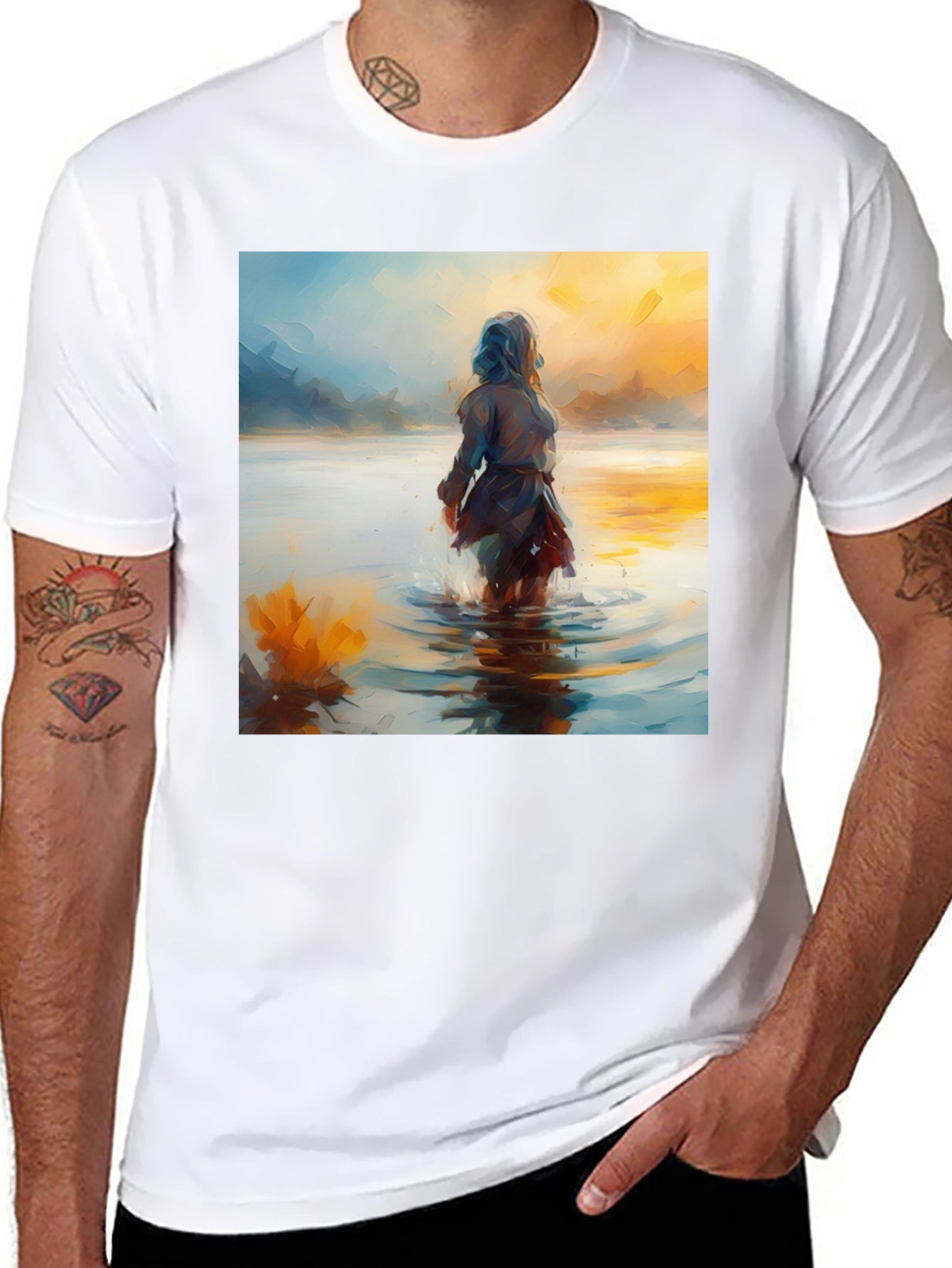 Artistic Woman in Water T-Shirt