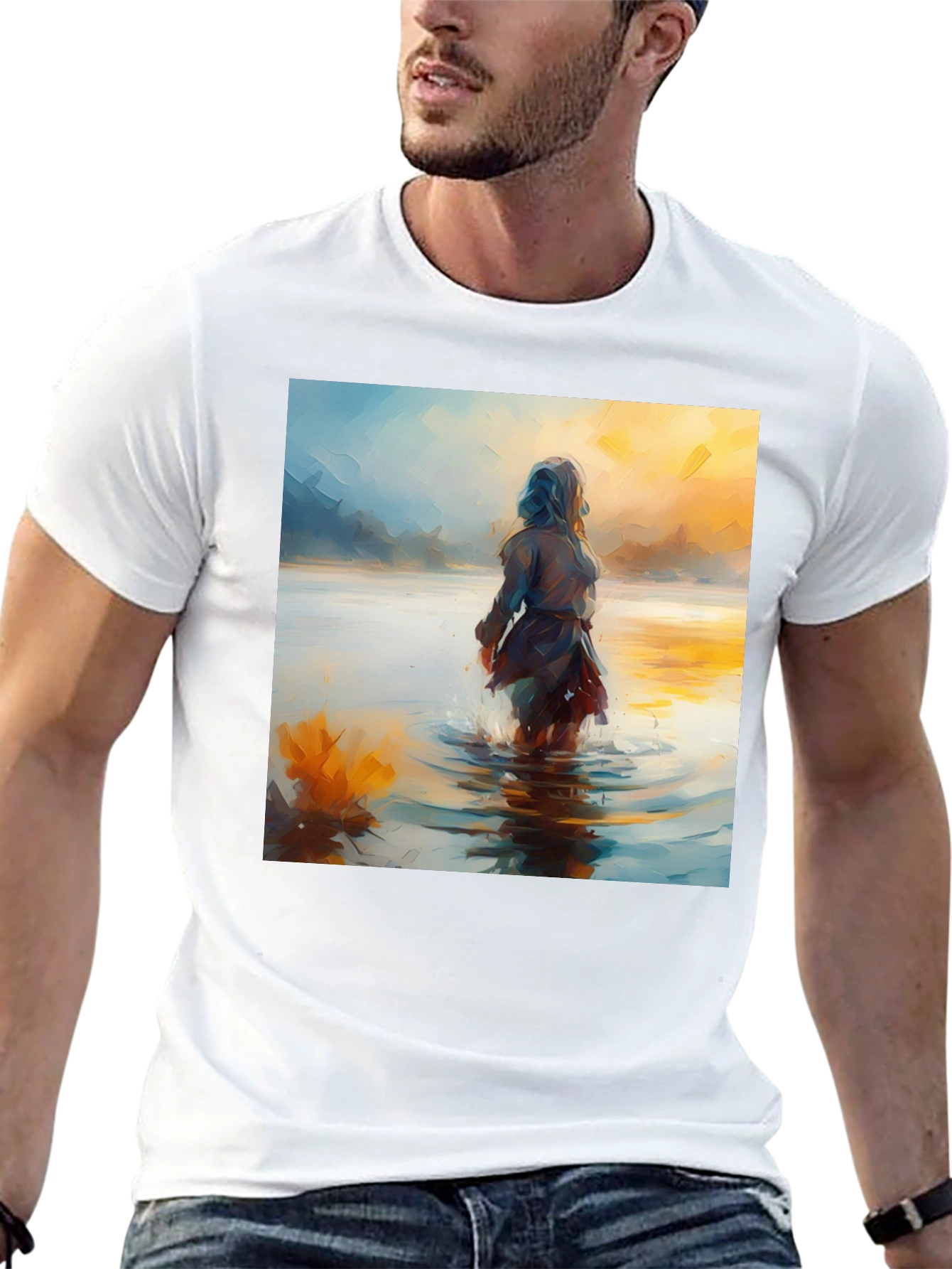 Artistic Woman in Water T-Shirt