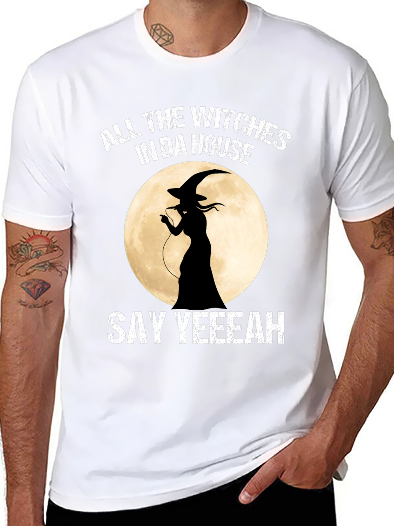 Witch Halloween T-Shirt: All the Witches In Da House