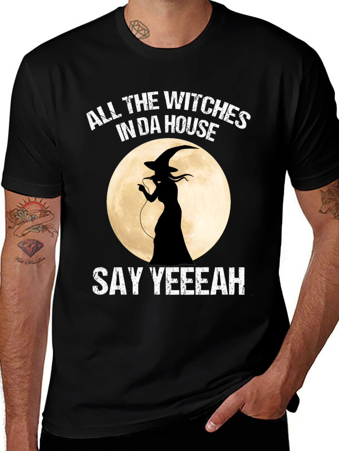 Witch Halloween T-Shirt: All the Witches In Da House