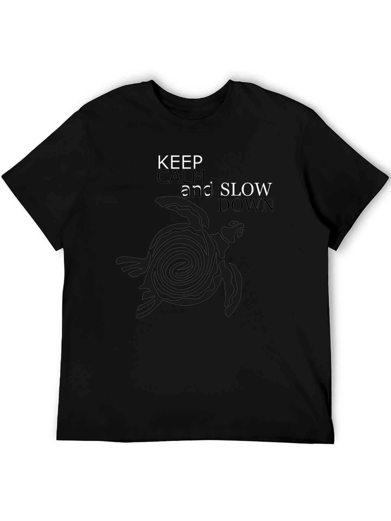 Keep Calm and Slow Down Black T-Shirt