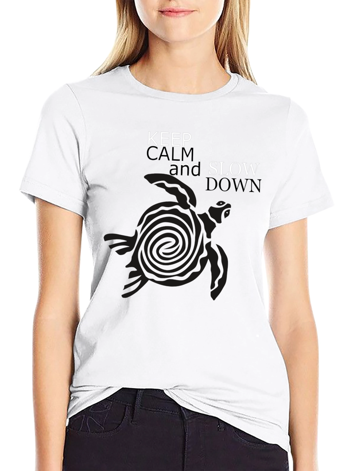 Keep Calm and Slow Down Black T-Shirt