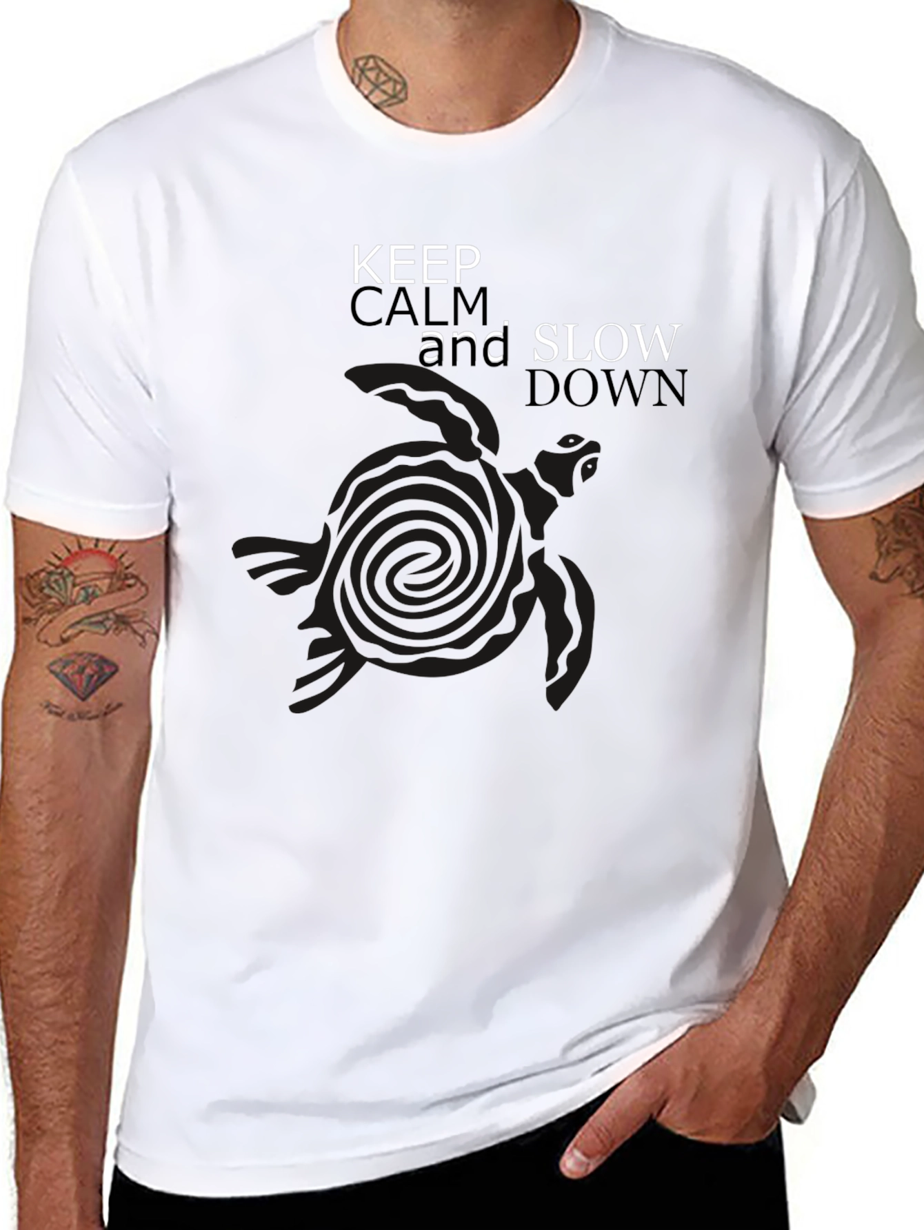 Keep Calm and Slow Down Black T-Shirt