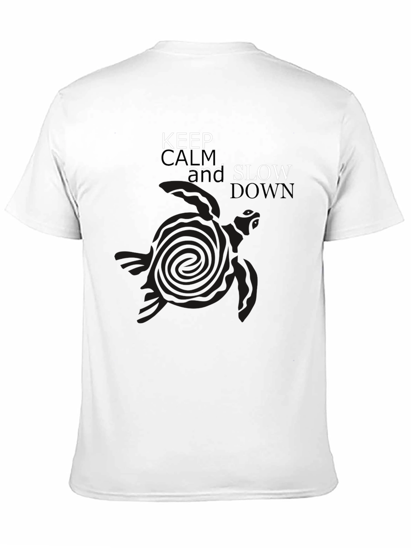 Keep Calm and Slow Down Black T-Shirt