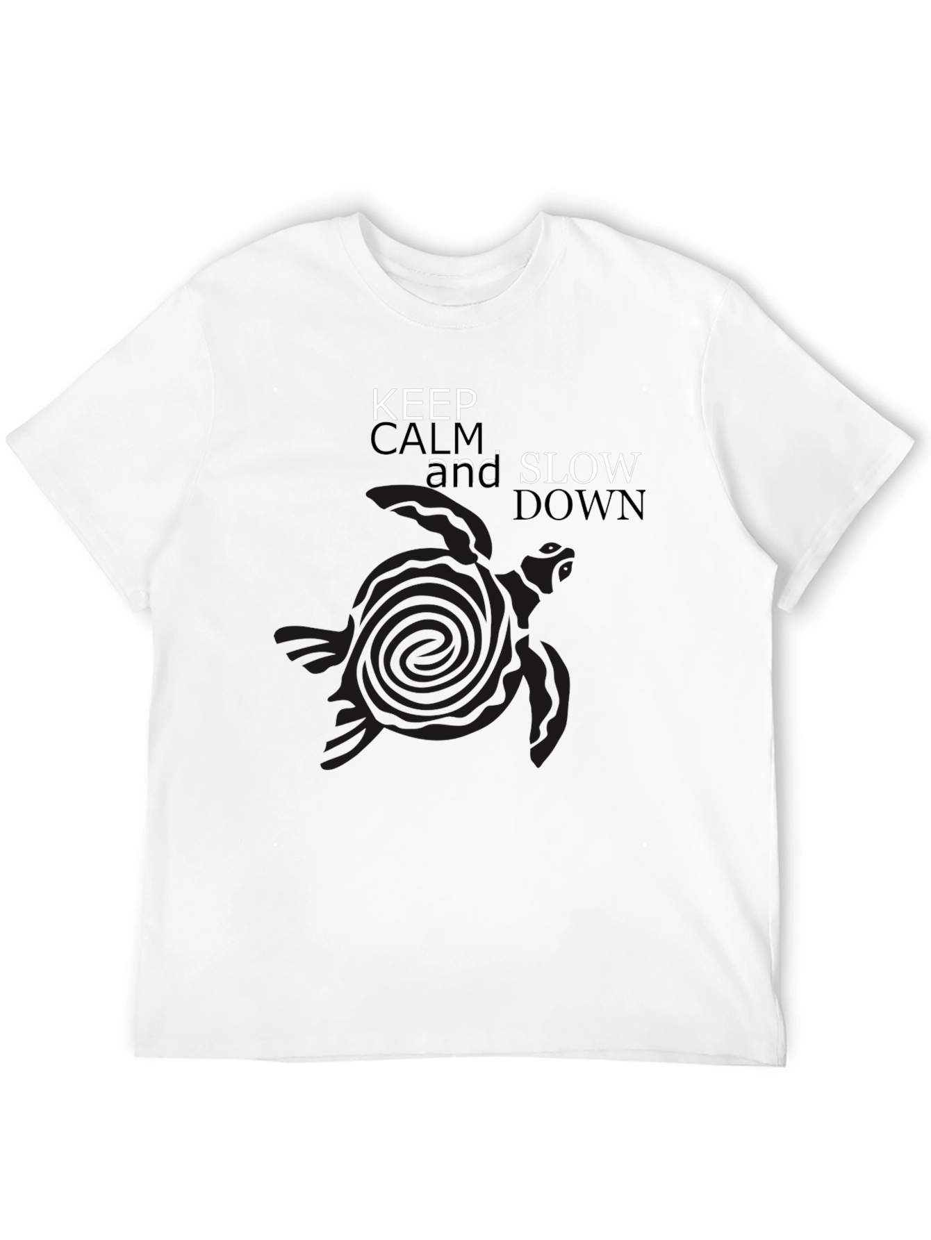 Keep Calm and Slow Down Black T-Shirt