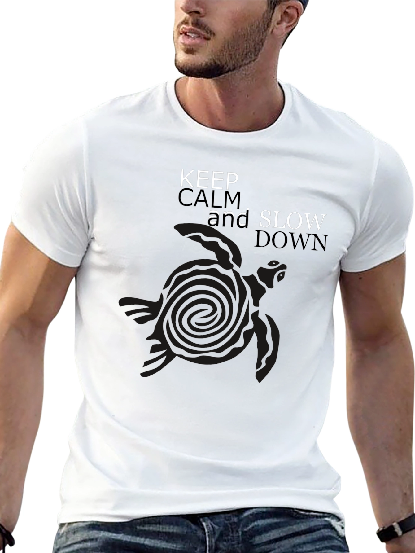 Keep Calm and Slow Down Black T-Shirt