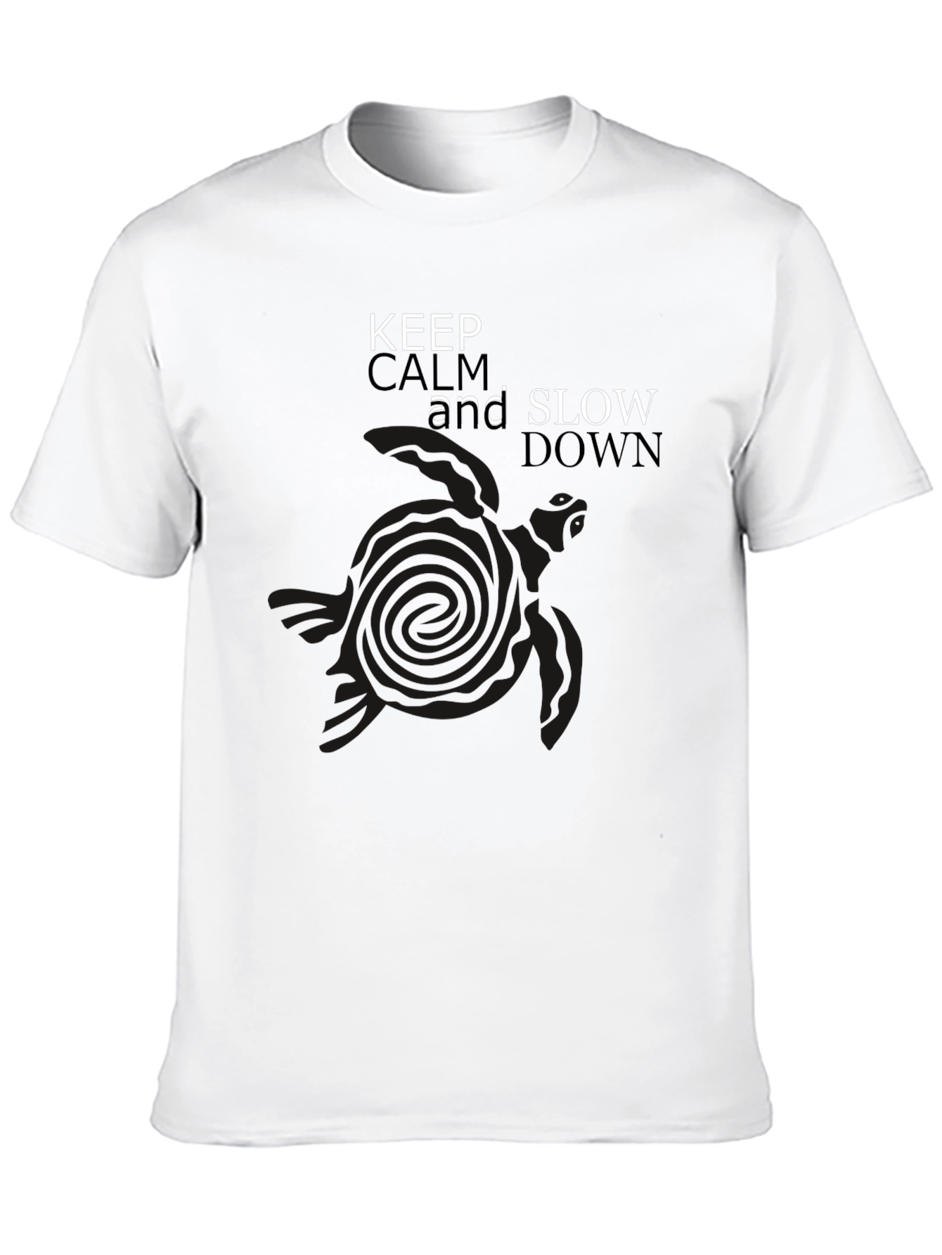 Keep Calm and Slow Down Black T-Shirt