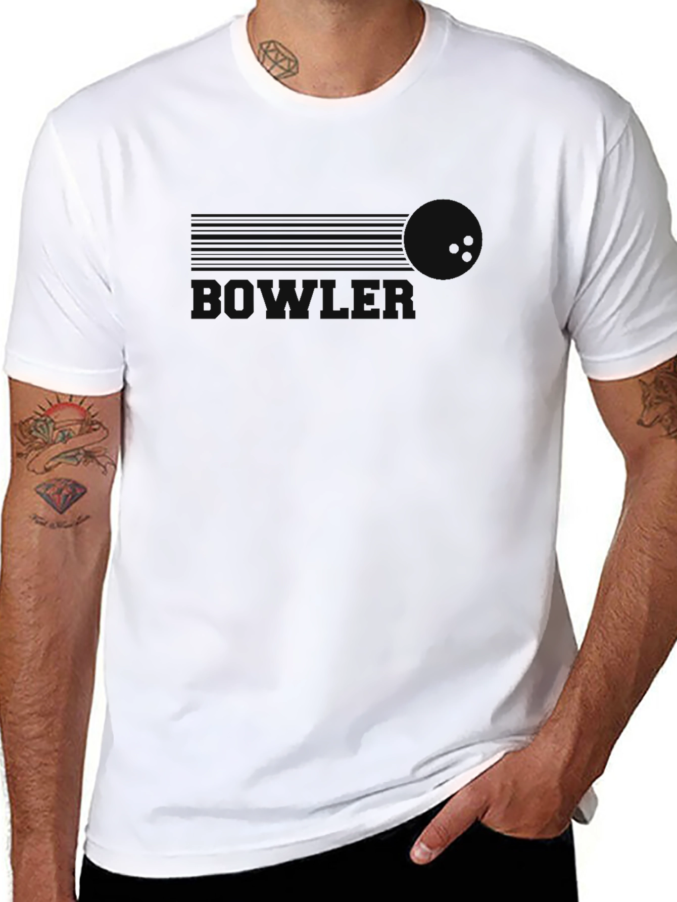 Black Bowler Graphic T-Shirt