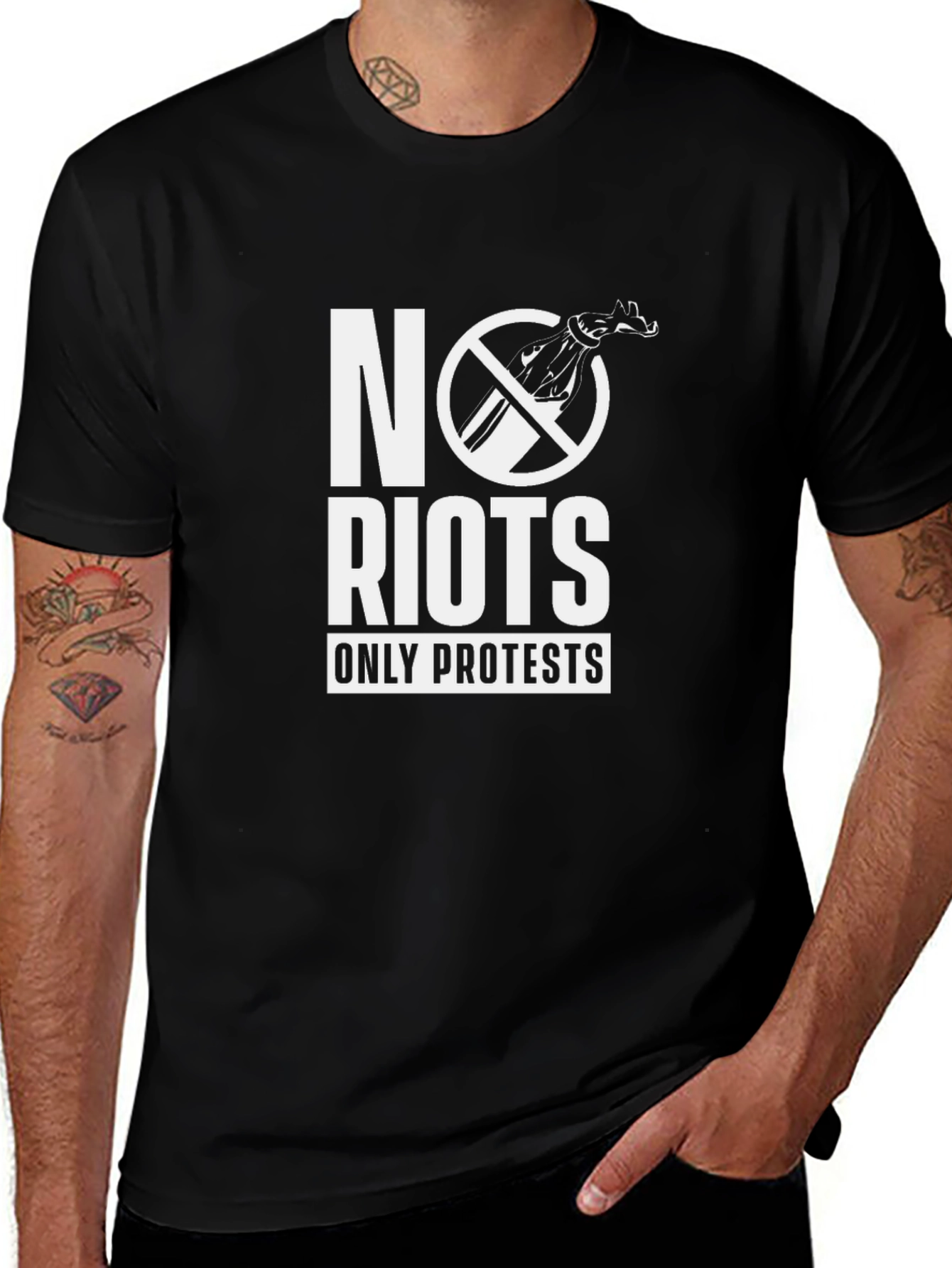 No Riots Only Protests Graphic T-Shirt