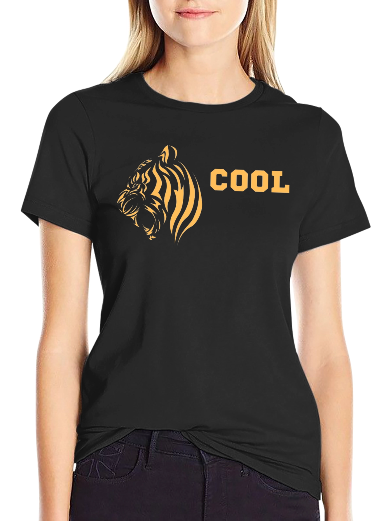 Cool Tiger Graphic T-Shirt - Mens Black Tee