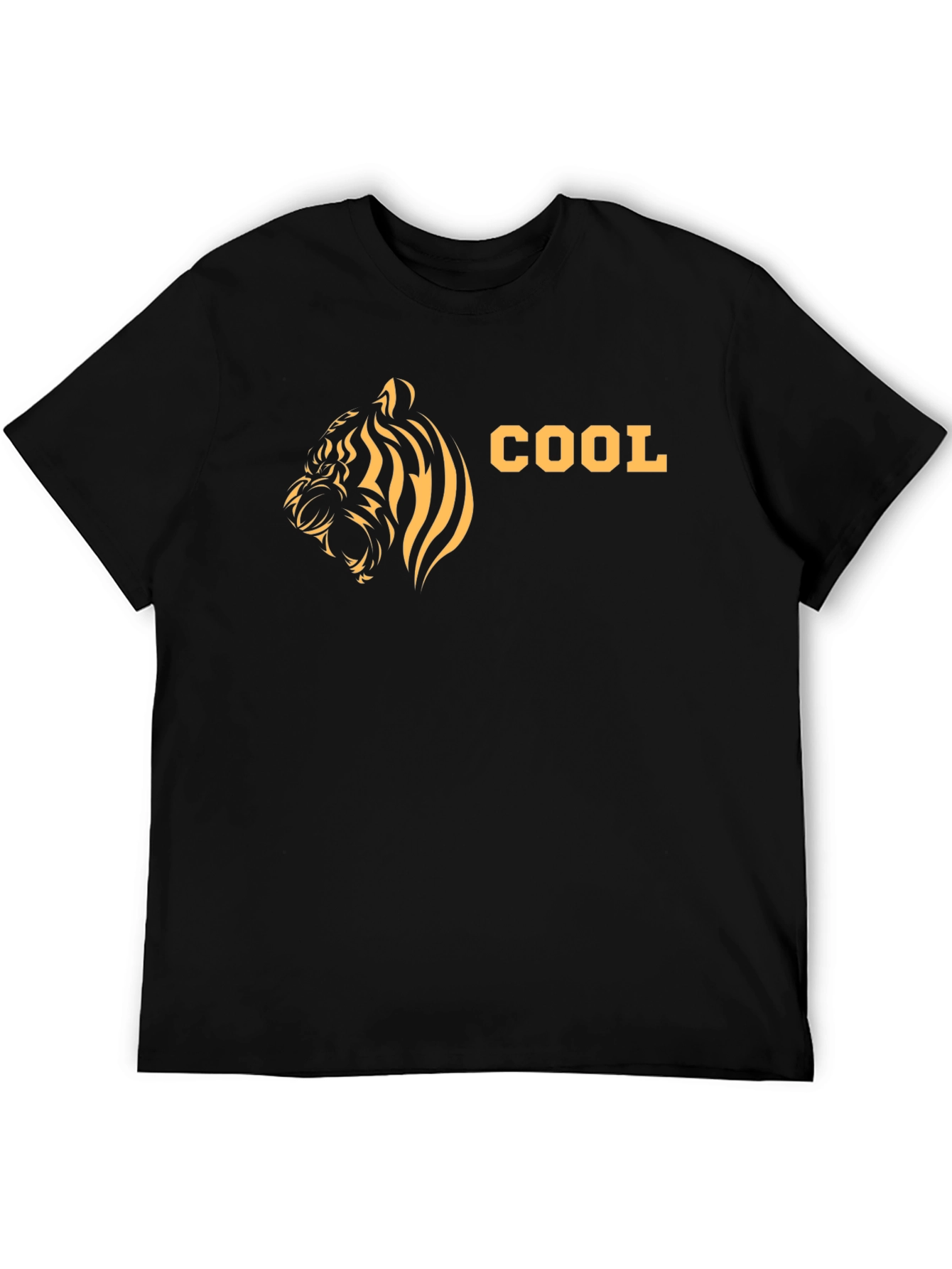 Cool Tiger Graphic T-Shirt - Mens Black Tee