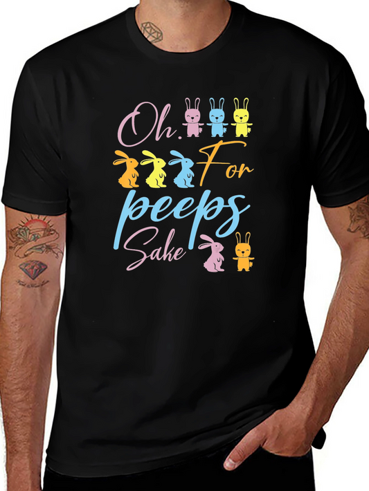 Easter Bunny T-Shirt - Oh For Peeps Sake - Funny Tee