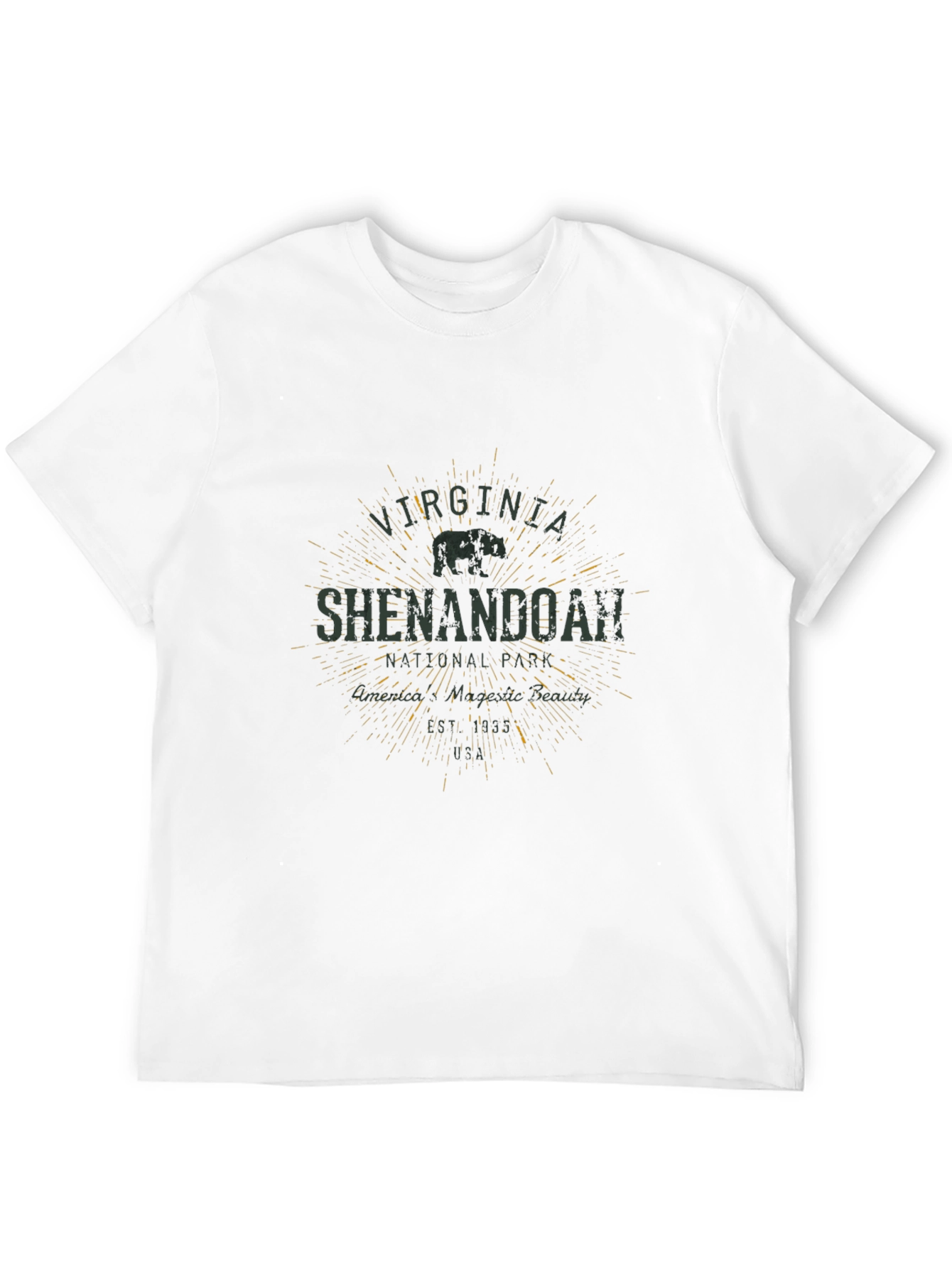 Shenandoah National Park Mens Black T-Shirt