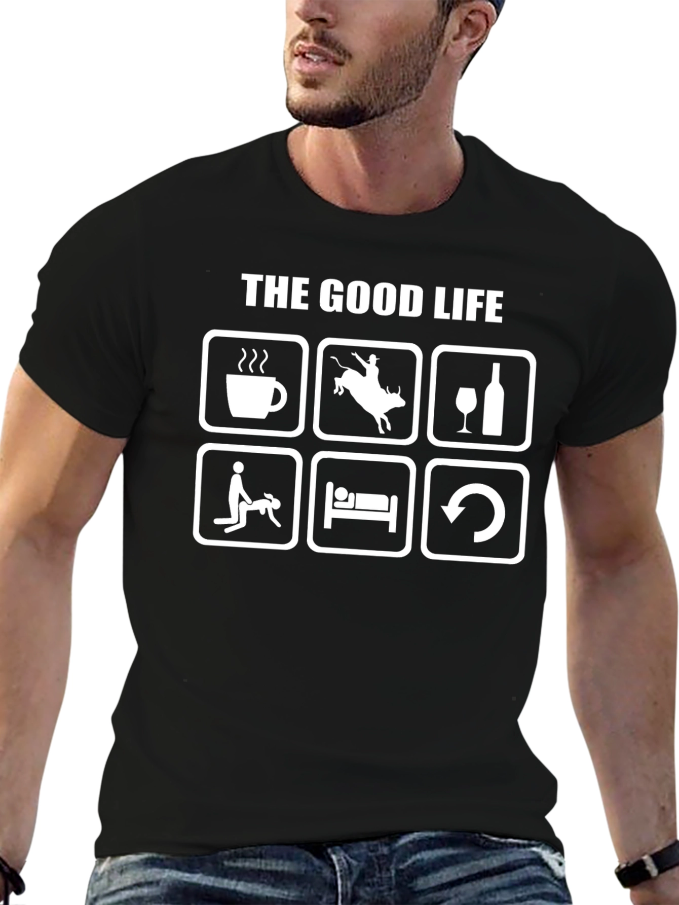 The Good Life Graphic Tee Adult Humor