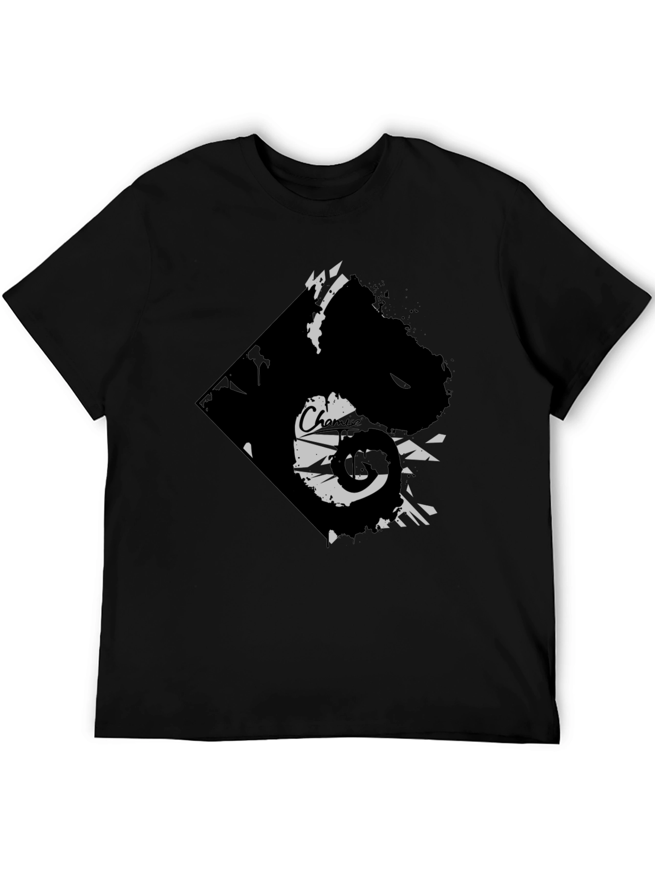 Edgy Graphic Tee - Black Cotton Blend