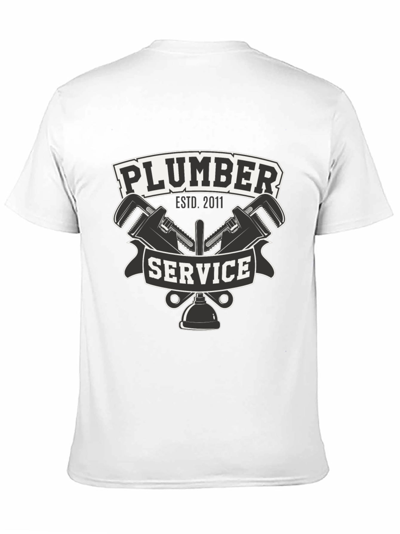Plumber Service Black T-Shirt - Est. 2011