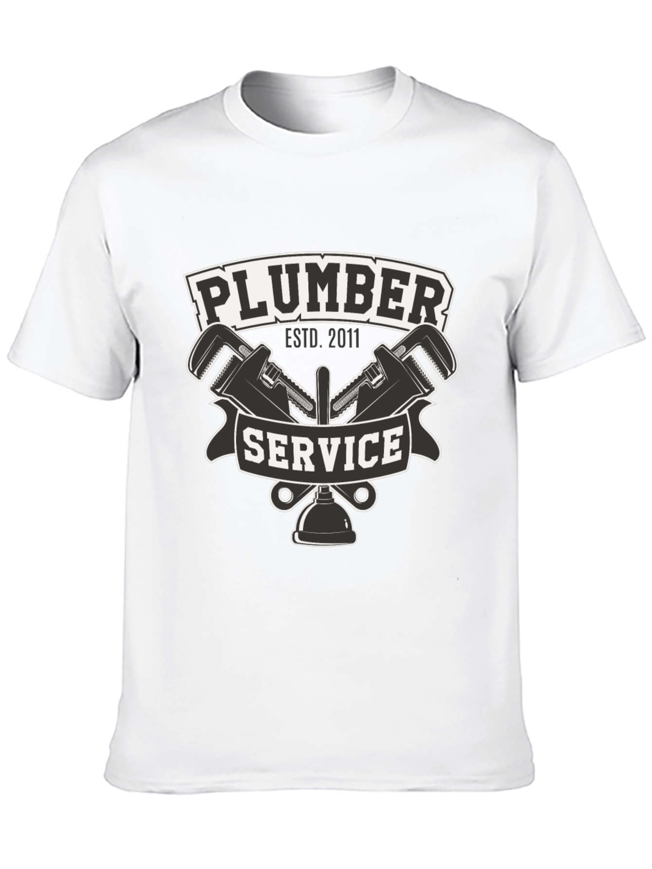 Plumber Service Black T-Shirt - Est. 2011
