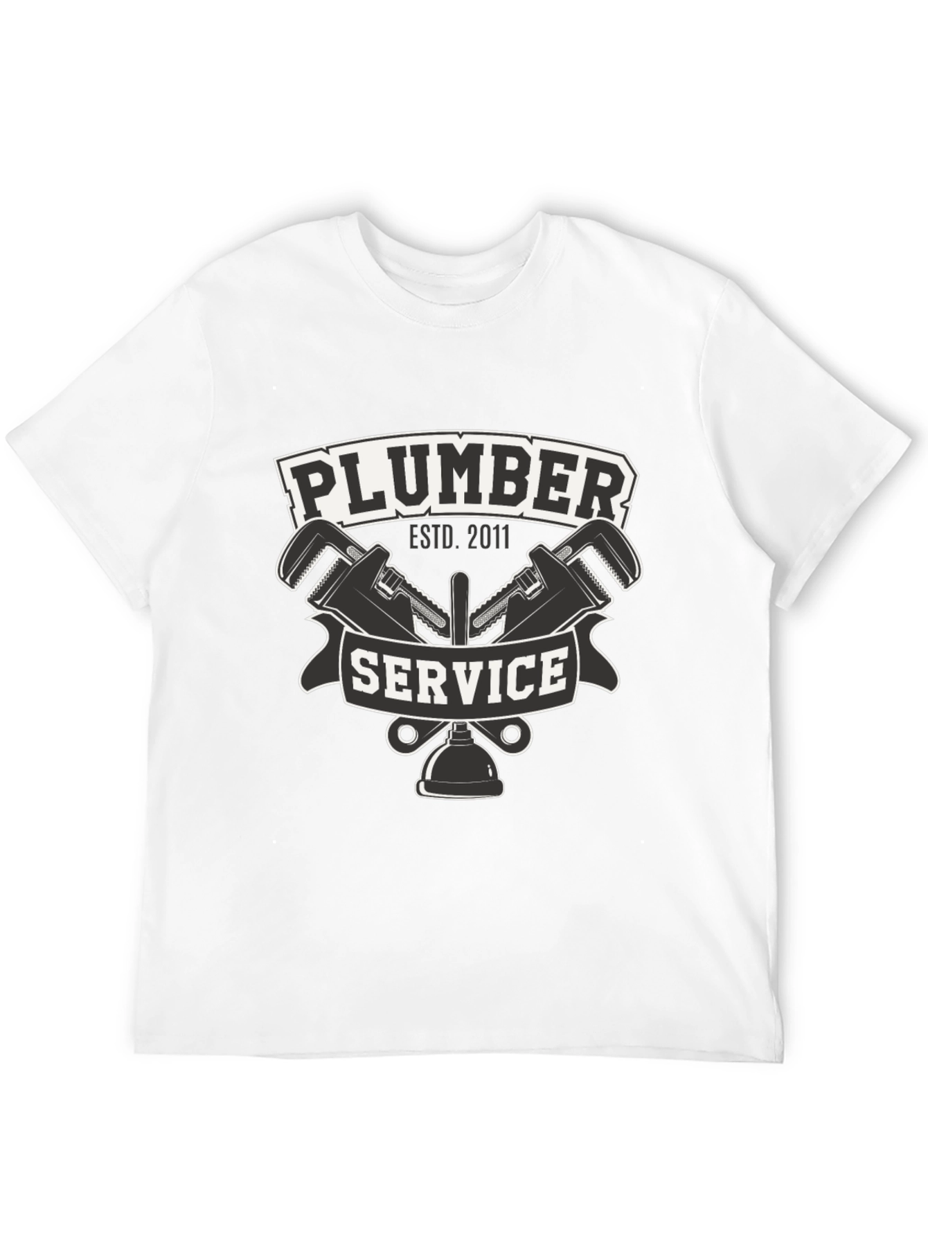 Plumber Service Black T-Shirt - Est. 2011