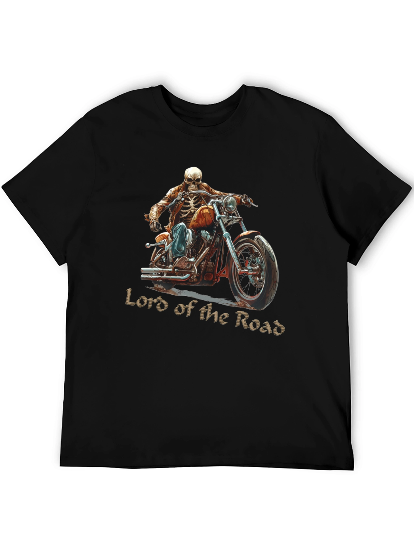 Lord of the Road Skeleton Rider Graphic T-Shirt