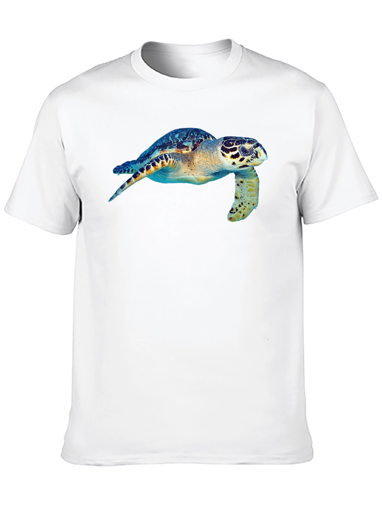 Sea Turtle Graphic Tee - Black Cotton T-Shirt