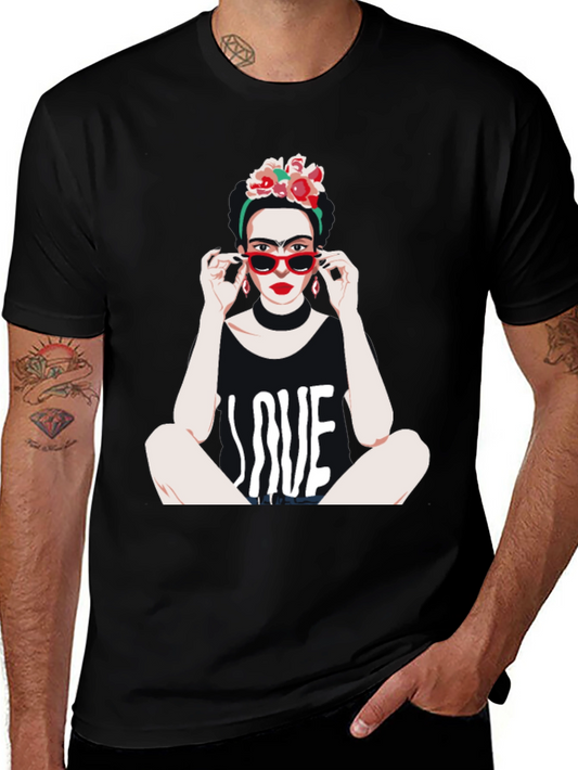 Frida Kahlo LOVE Graphic T-Shirt - Unique Artistic Design