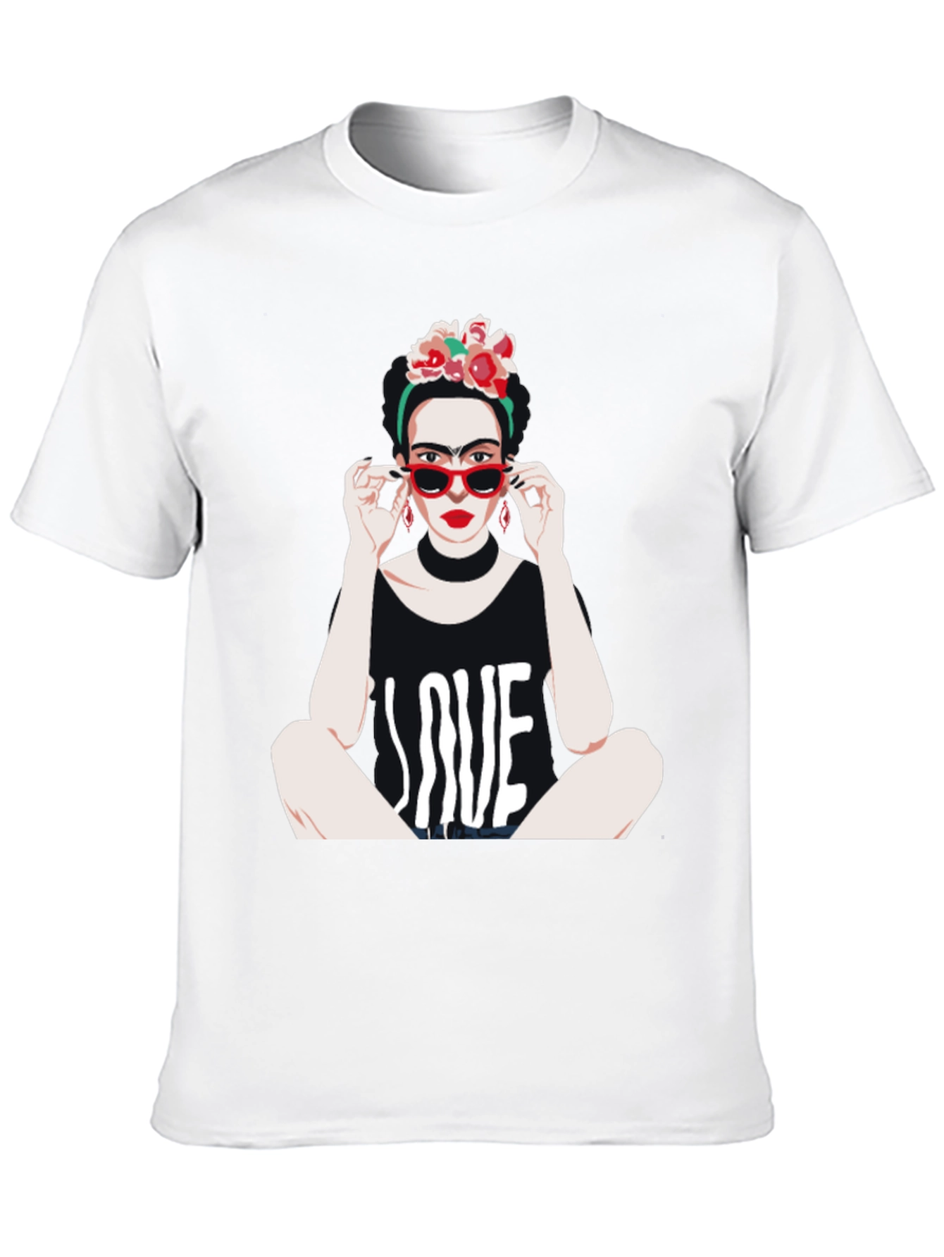 Frida Kahlo LOVE Graphic T-Shirt - Unique Artistic Design