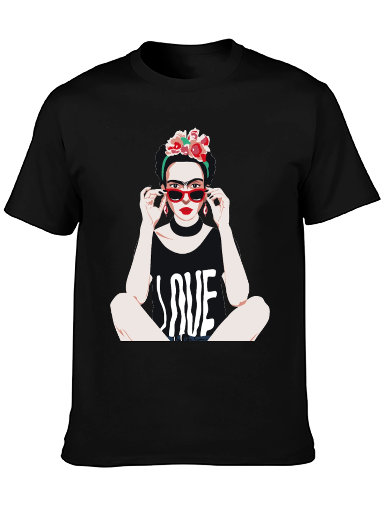 Frida Kahlo LOVE Graphic T-Shirt - Unique Artistic Design