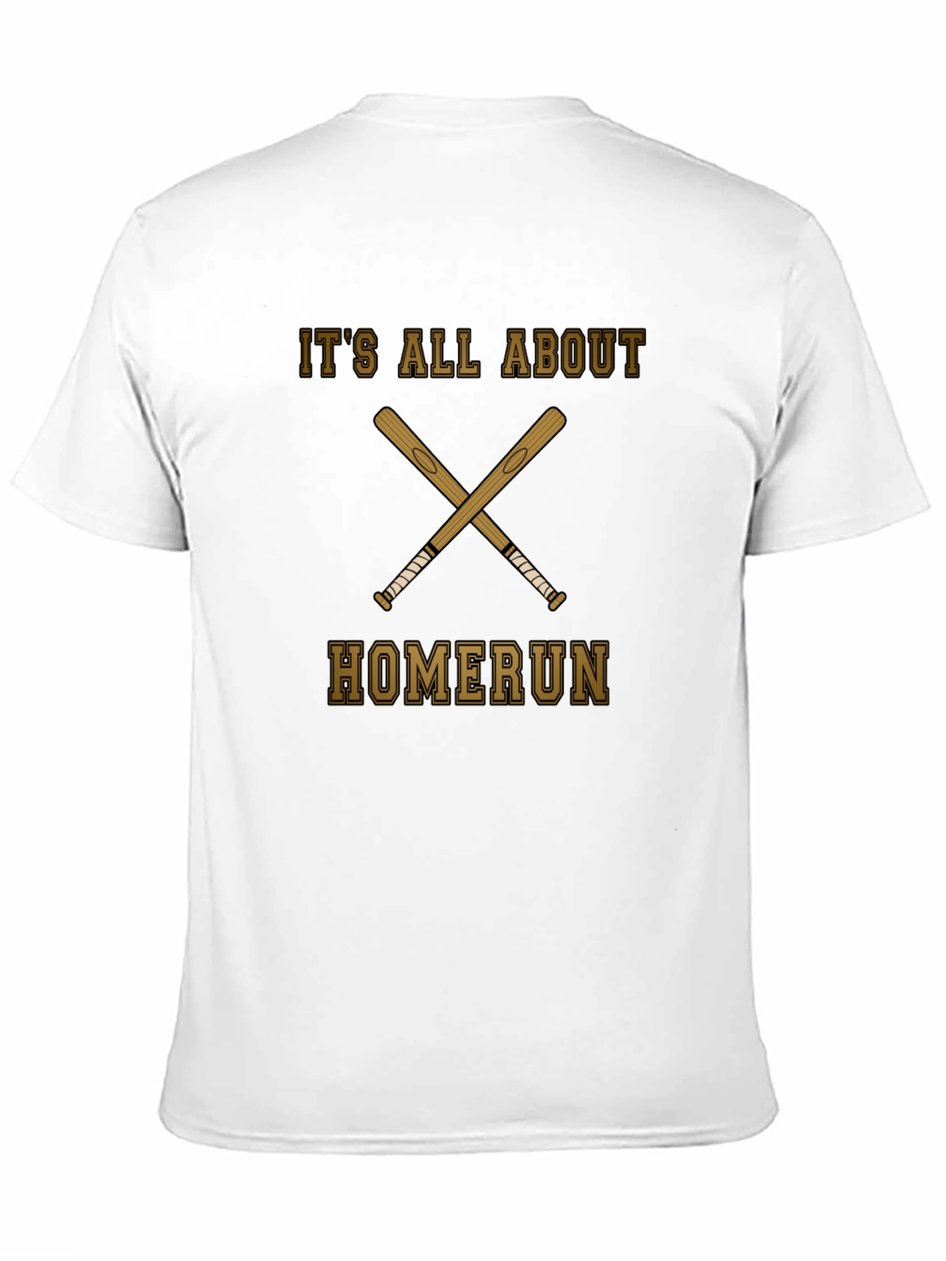 Homerun Baseball T-Shirt - Crossed Bats Graphic Tee