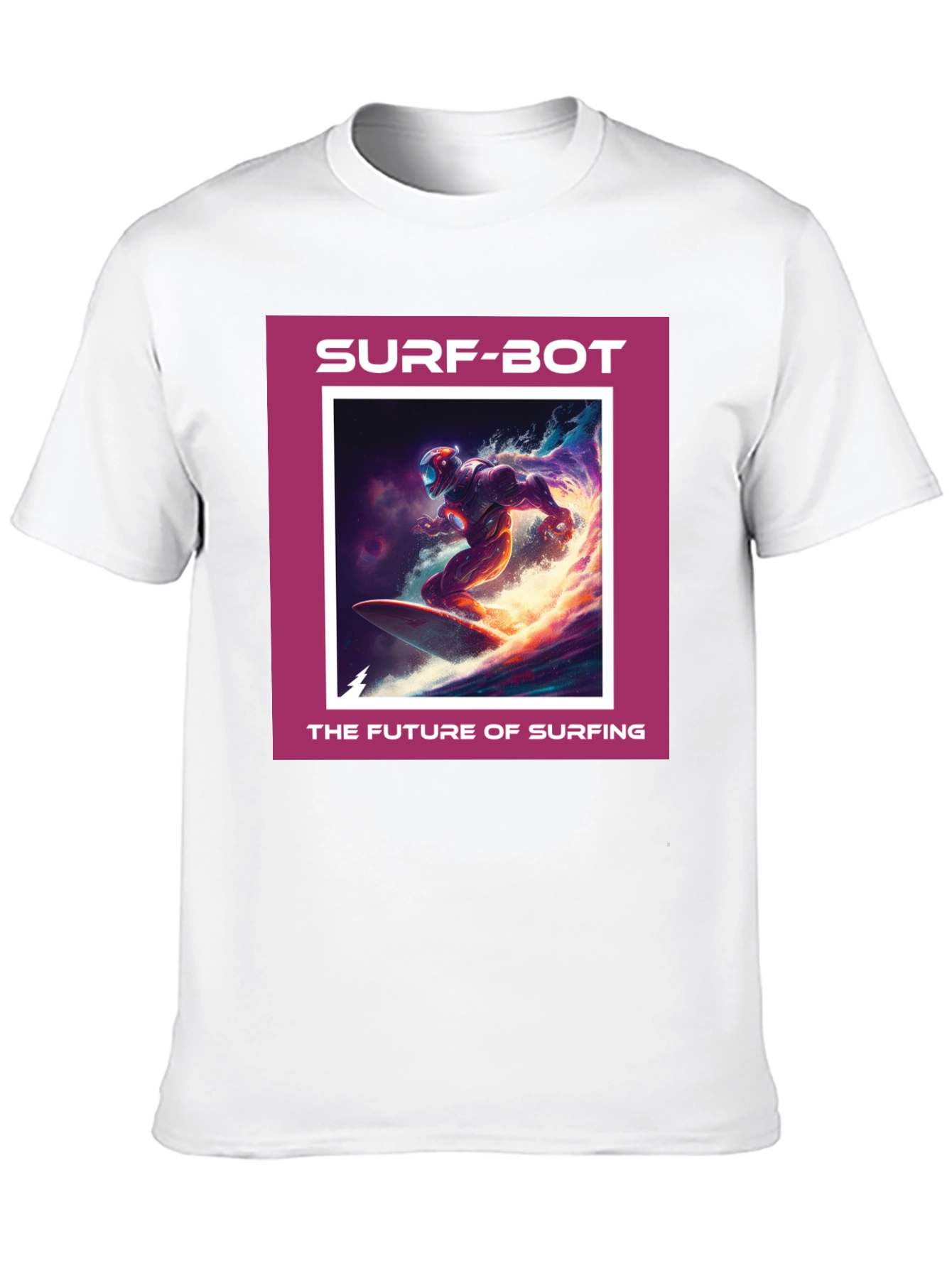 Surf-Bot Future Surfing Black T-Shirt