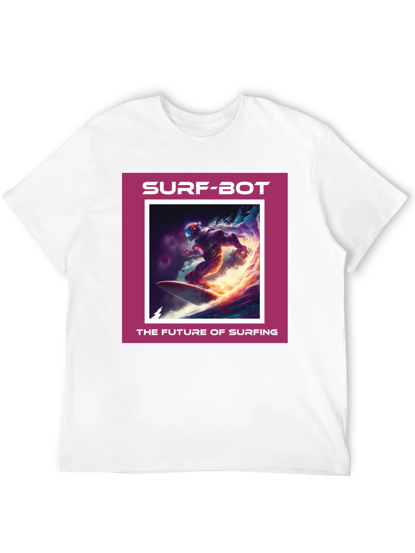 Surf-Bot Future Surfing Black T-Shirt