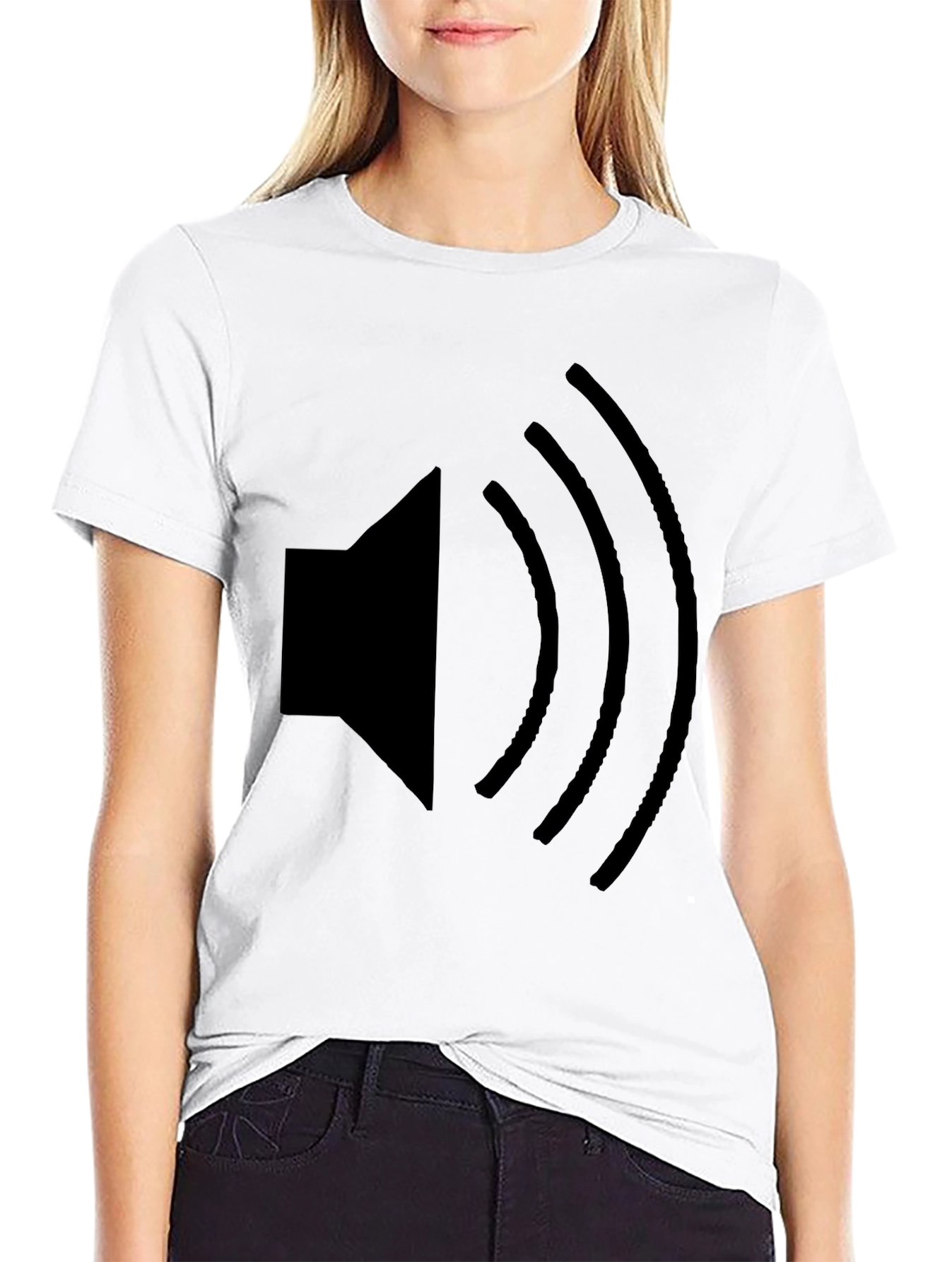 Black Speaker Graphic T-Shirt