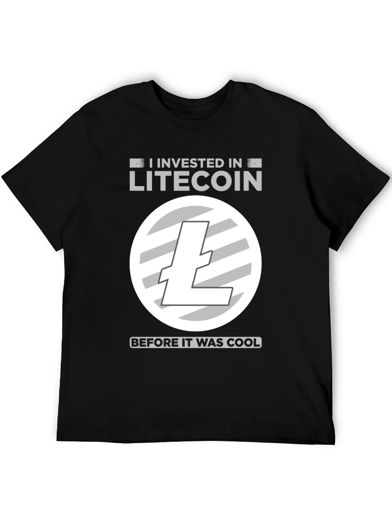 Litecoin Investor Black T-Shirt Cryptocurrency Apparel