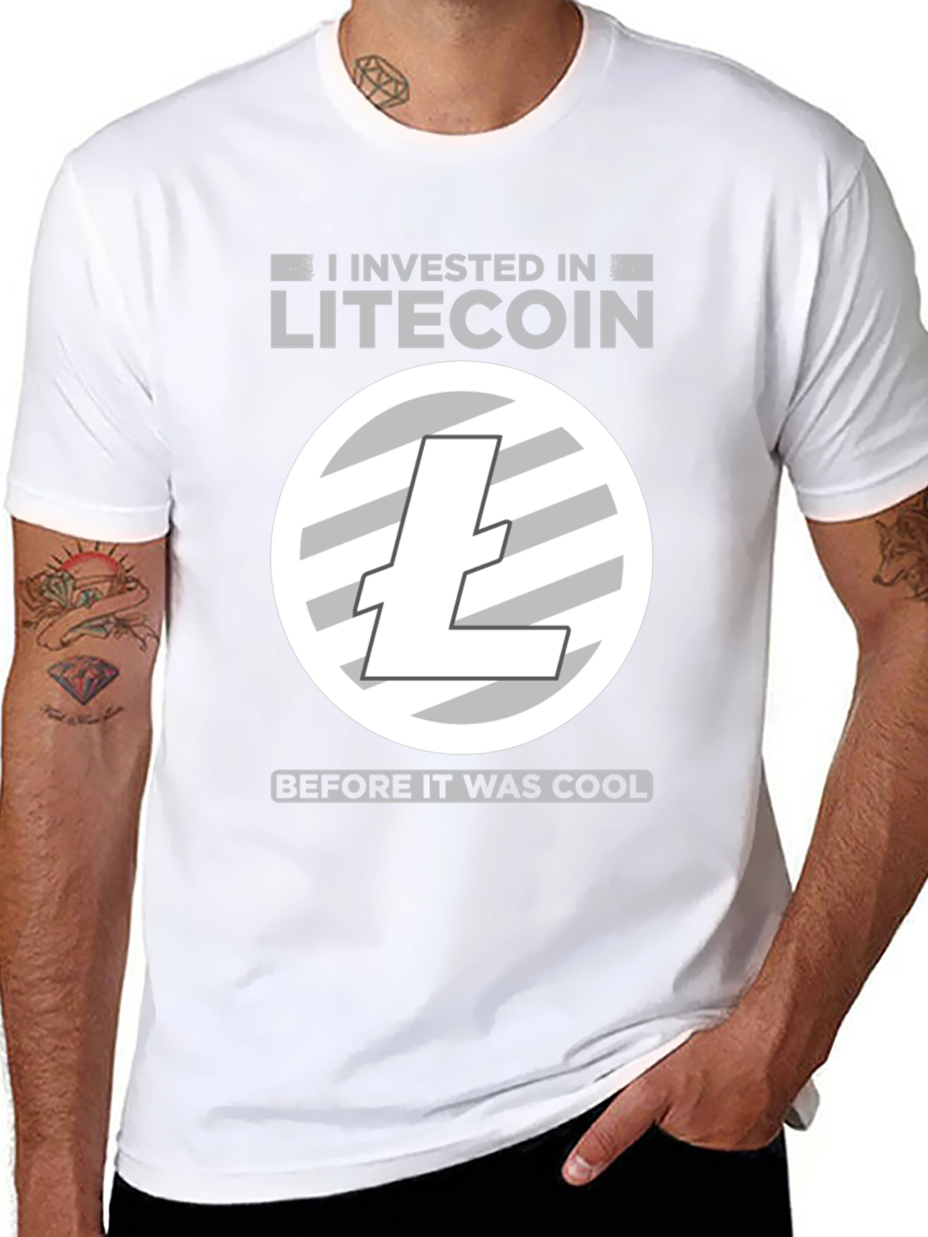 Litecoin Investor Black T-Shirt Cryptocurrency Apparel