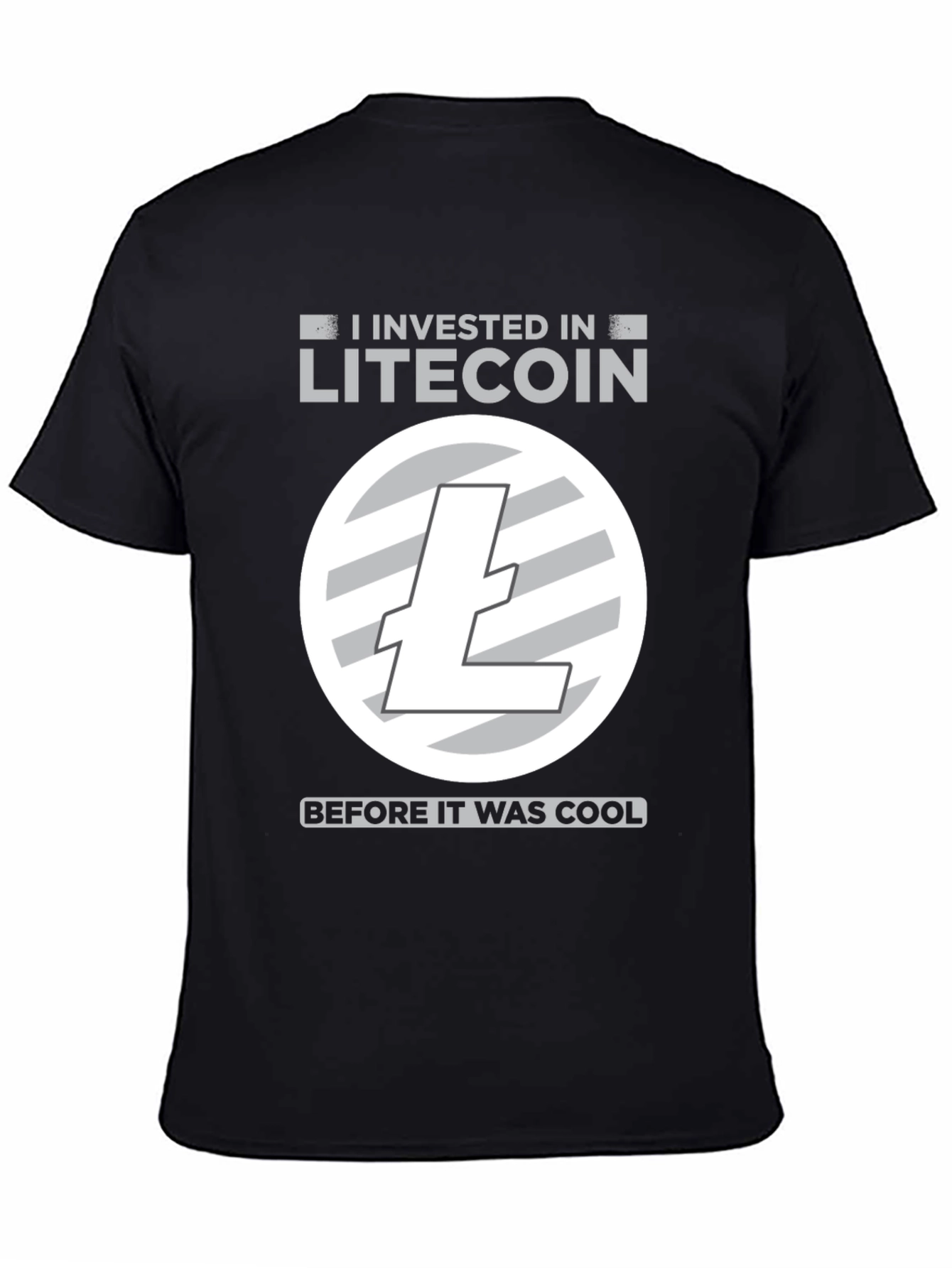 Litecoin Investor Black T-Shirt Cryptocurrency Apparel