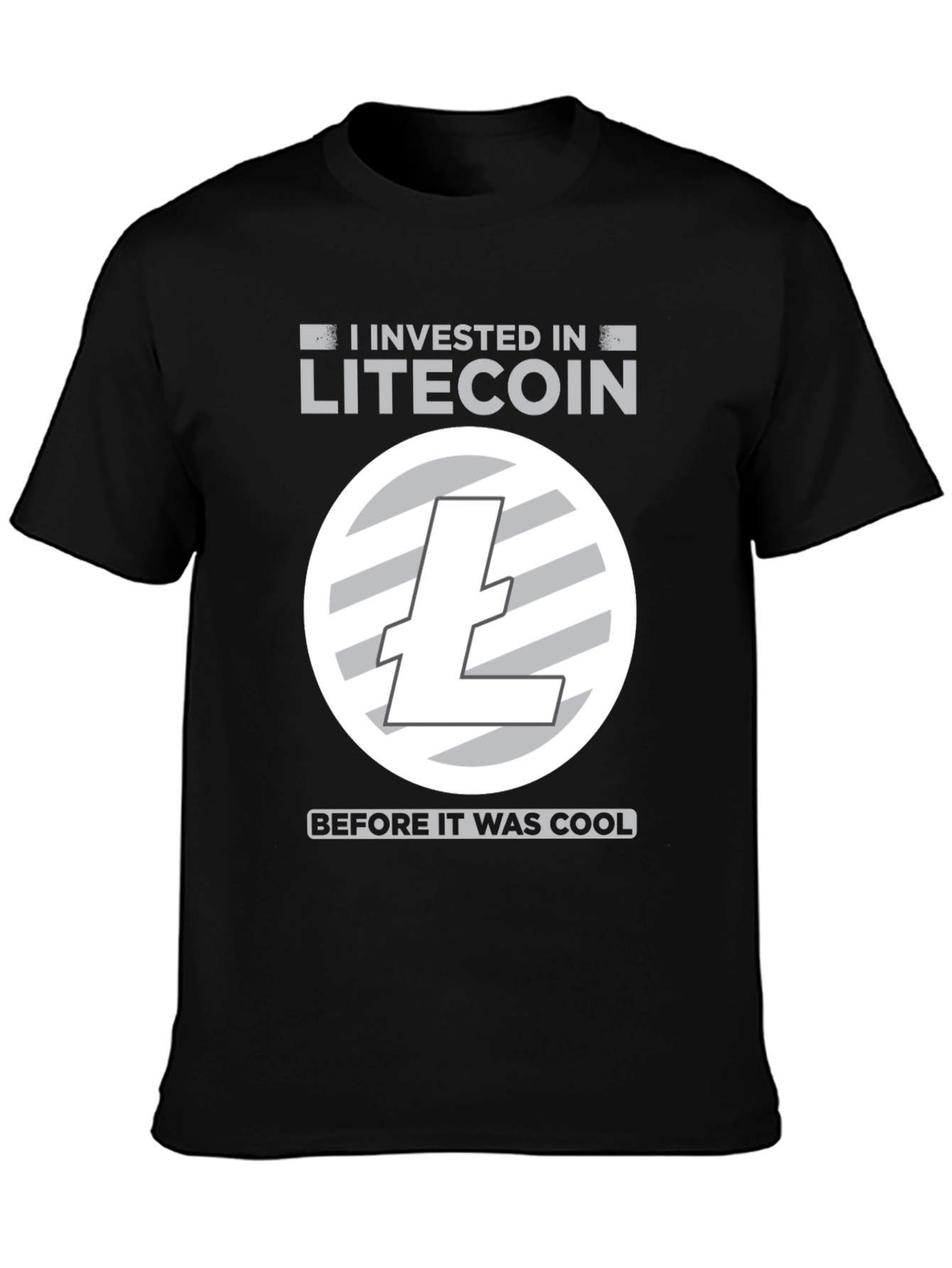 Litecoin Investor Black T-Shirt Cryptocurrency Apparel